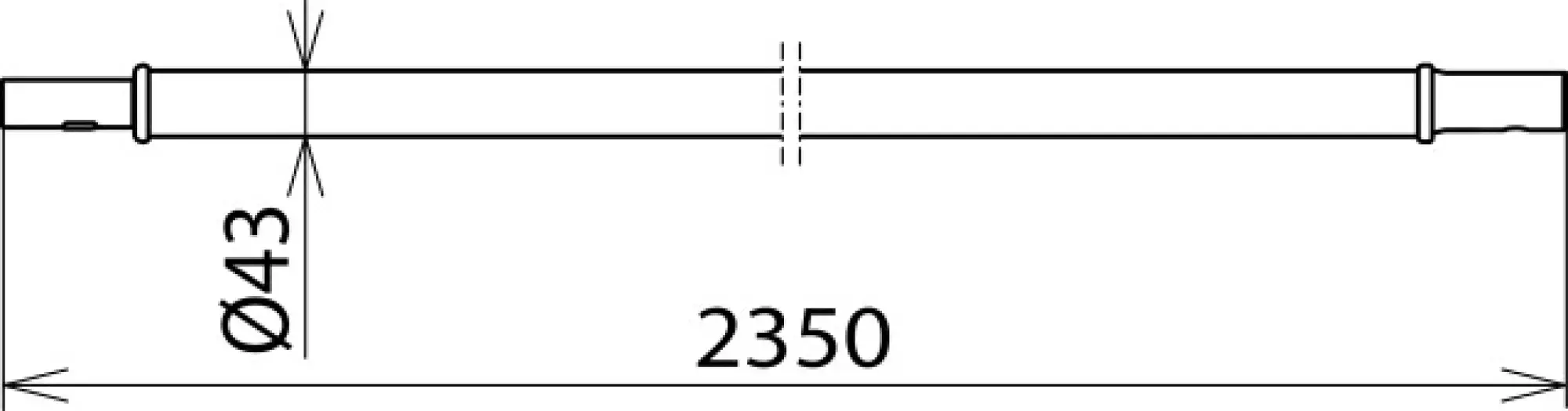 Dehn 766073 Extension handle w. plug-in coupling D 43mm L 2350mm (img_004)
