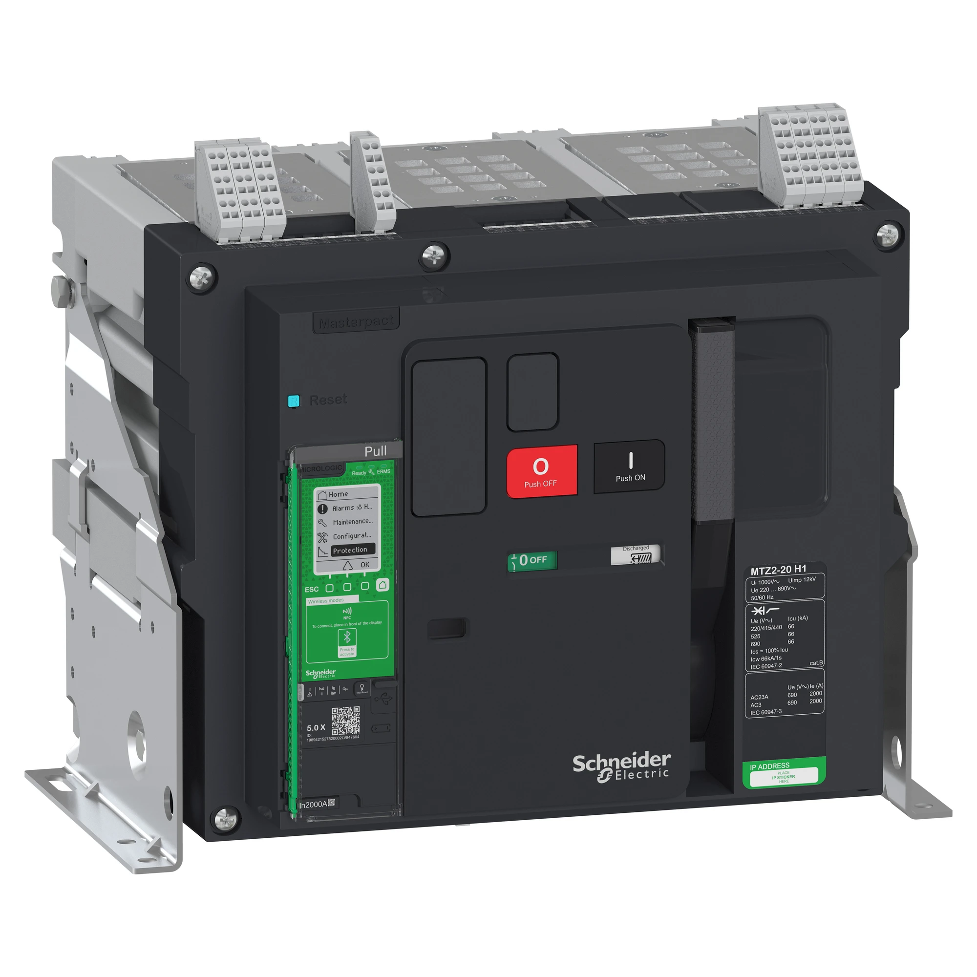 Schneider Electric MTZ220H15X3PMF Circuit Breaker, MasterPact MTZ2 20H1 (66kA/415VAC), 3P, 2000A, fixed, manual, MicroLogic 5.0X Control Unit (img_001) Schneider Electric MTZ220H15X3PMF Circuit Breaker, MasterPact MTZ2 20H1 (66kA/415VAC), 3P, 2000A, fixed, manual, MicroLogic 5.0X Control Unit (img_001)