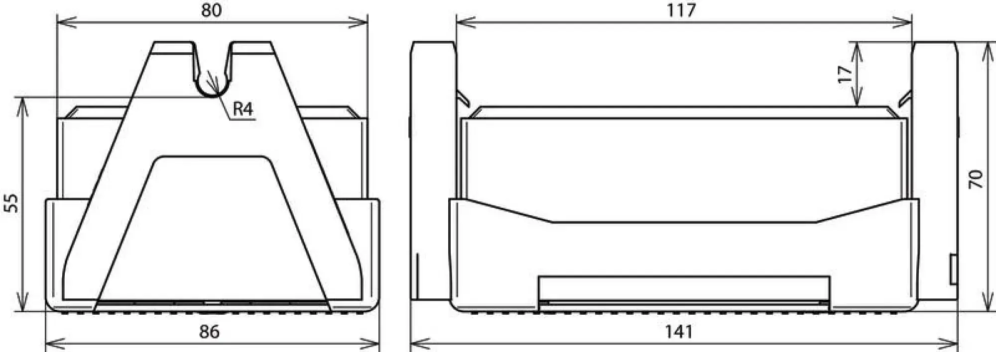 Dehn 253060 Roof cond. holder FB2 f. flat roofs with block C35/45, double holder Rd 8mm fixed (img_005)