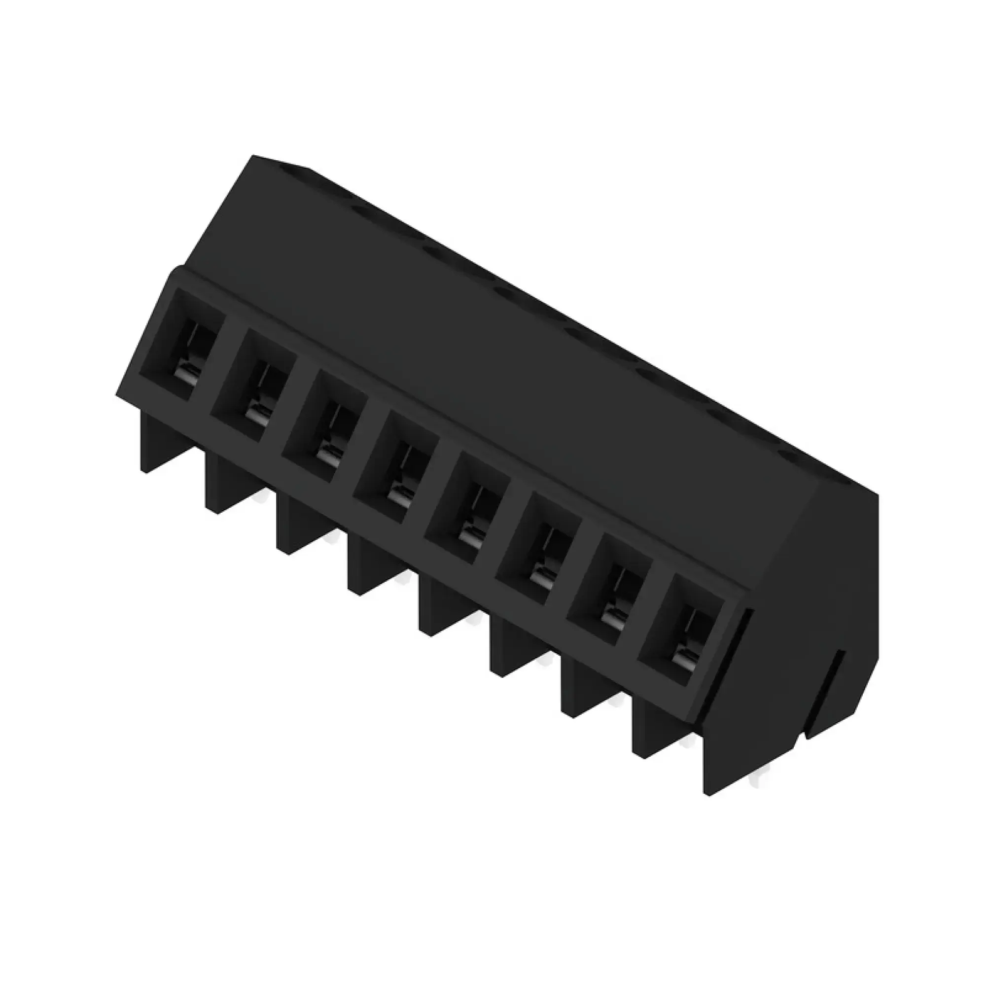 Weidmüller 9994380000 PCB terminal, 320 V, 17.5 A, Pitch in mm: 5.08, 2.5 mm², Number of poles: 8, Clamping yoke connection, THT solder connection, 135°, Box (img_001)