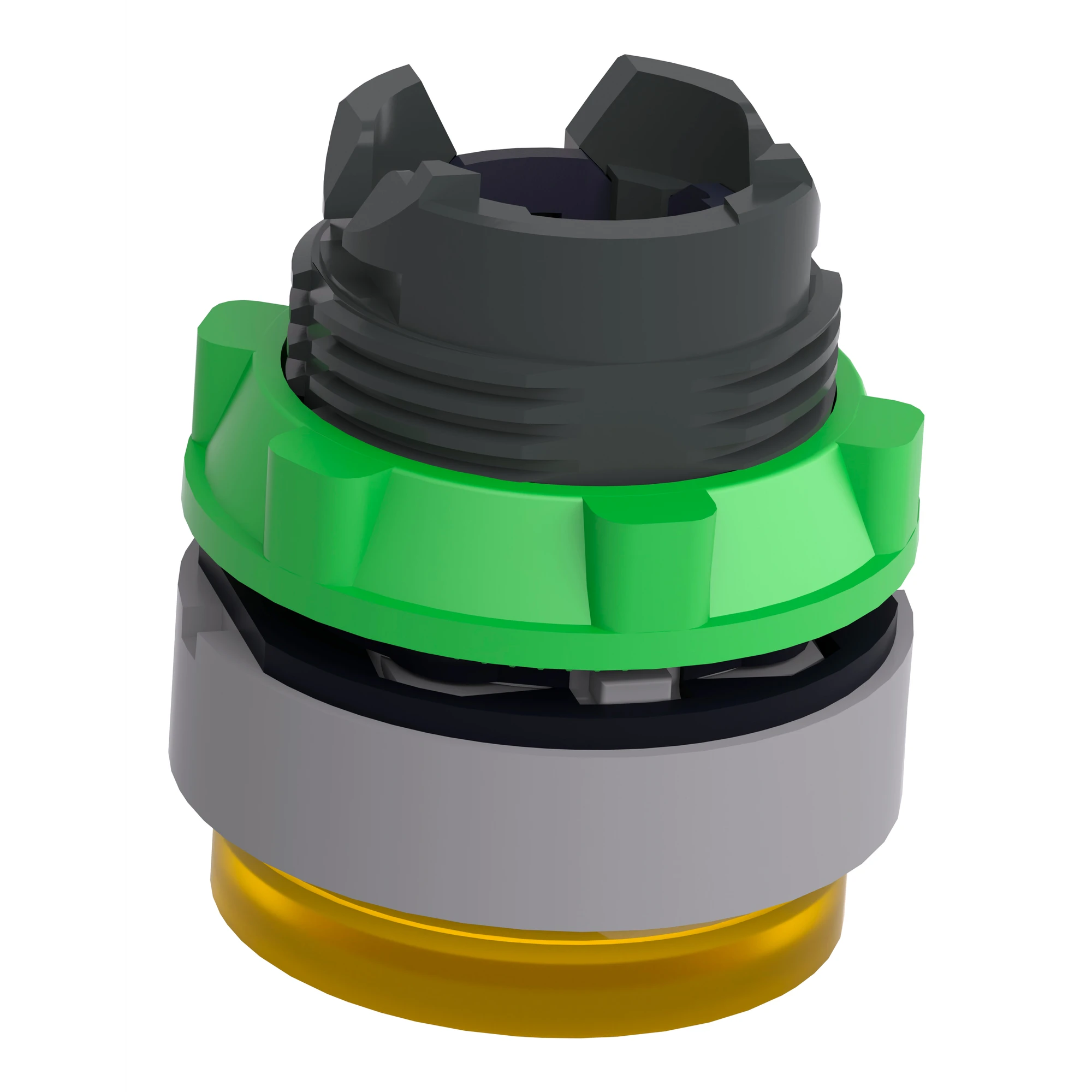 Schneider Electric ZB5AH83C0 Illuminated push-button, front element, Harmony XB5, plastic, 22mm, light grey, yellow, protruding, for universal LED, latching (img_007)