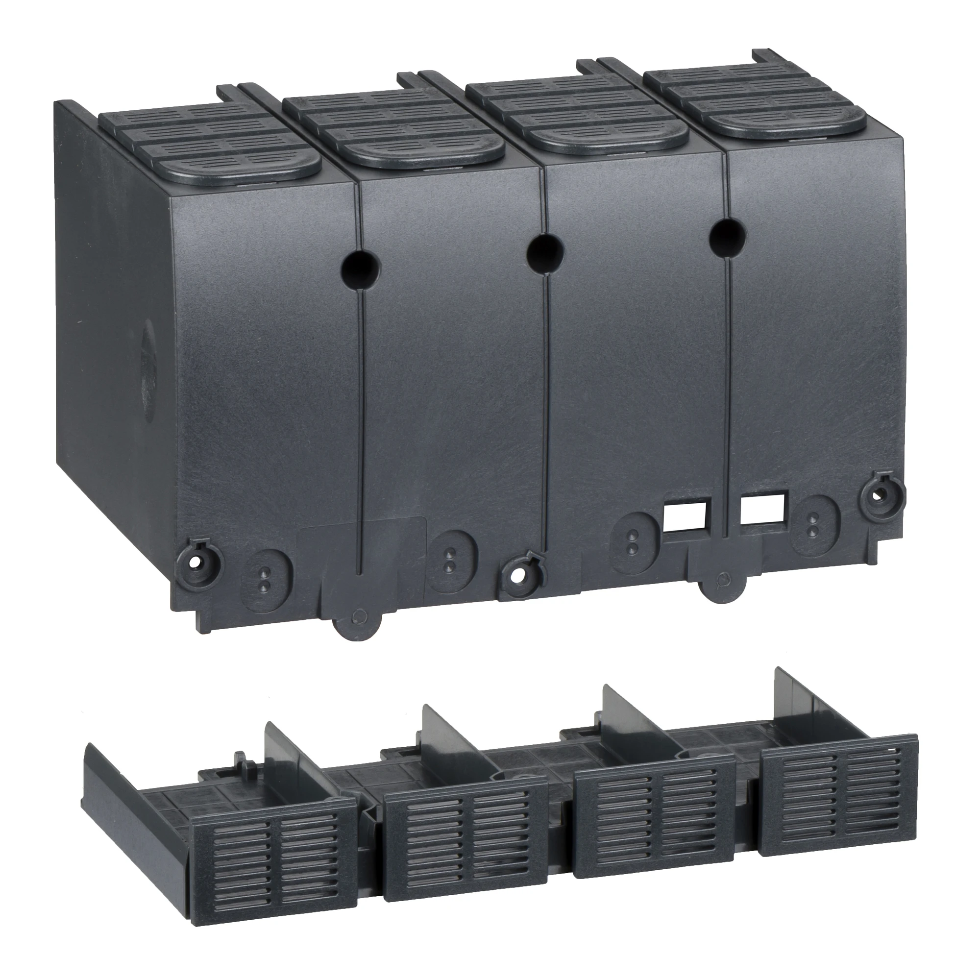 Schneider Electric LV438326 4P Terminal Covers for Serial Connection of the Poles NSX400NA-NSX630NA DC (img_001) Schneider Electric LV438326 4P Terminal Covers for Serial Connection of the Poles NSX400NA-NSX630NA DC (img_001)