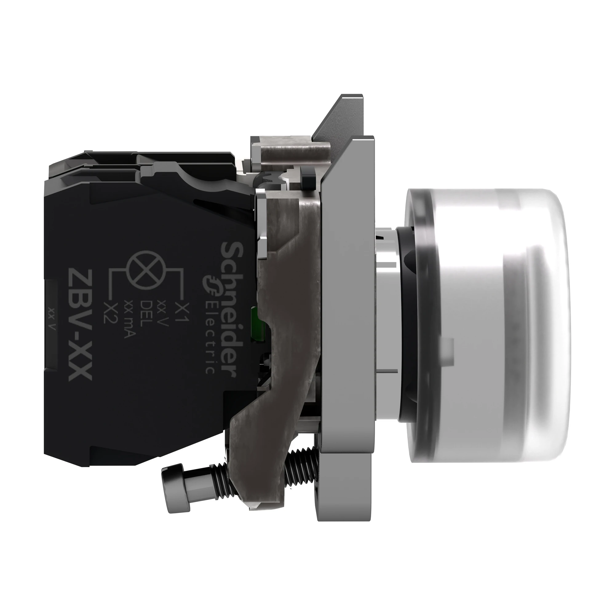 Schneider Electric XB4BP183B5EX Illuminated push-button, Harmony XB4, metal, 22mm, white, unmarked, momentary, with protective cap, 1NO, 24V ACDC, ATEX (img_003) Schneider Electric XB4BP183B5EX Illuminated push-button, Harmony XB4, metal, 22mm, white, unmarked, momentary, with protective cap, 1NO, 24V ACDC, ATEX (img_003)