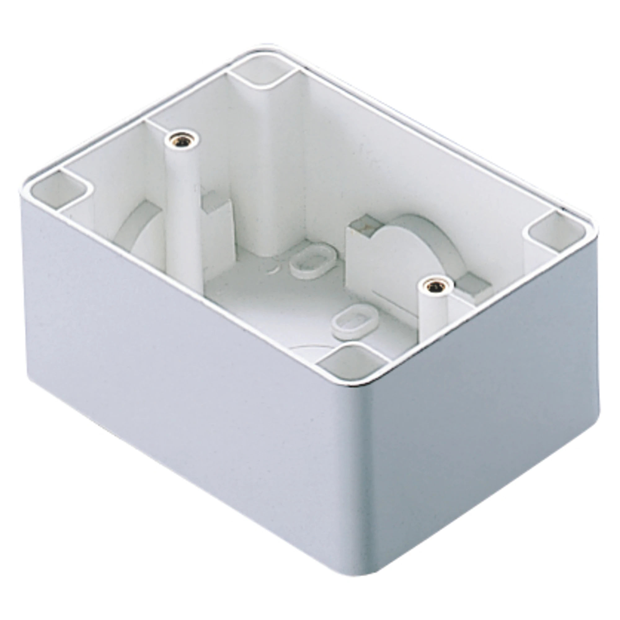 GEWISS GW24006 WALL-MOUNTING BOX - FOR COMPACT SELF-SUPPORTING PLATE - 1/2/3 GANG - CLOUD WHITE - SYSTEM (img_001)