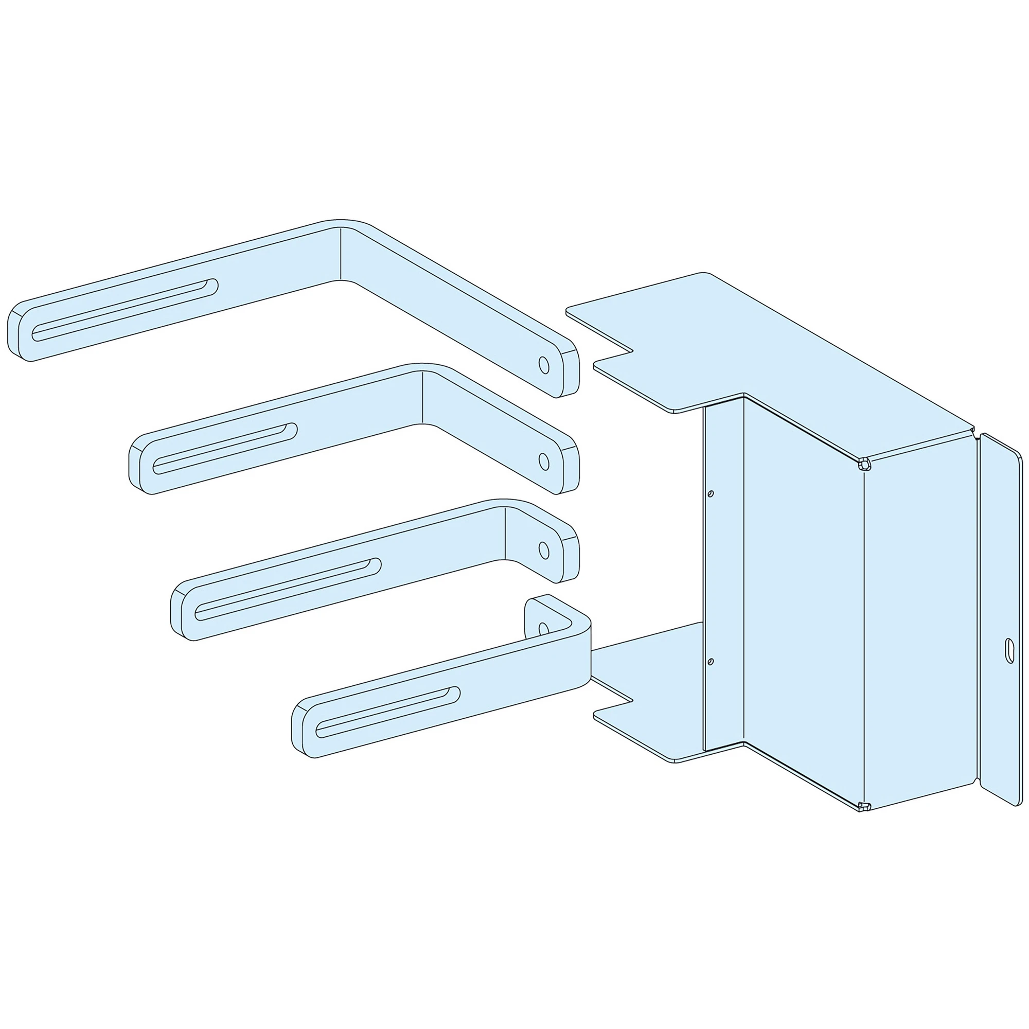 Schneider Electric LVS04462 PrismaSet-P, Connector, NSX400-630 4-pole, toggle lever, plug-in technology, horizontal, with vertical busbar Linergy LGY (img_001)