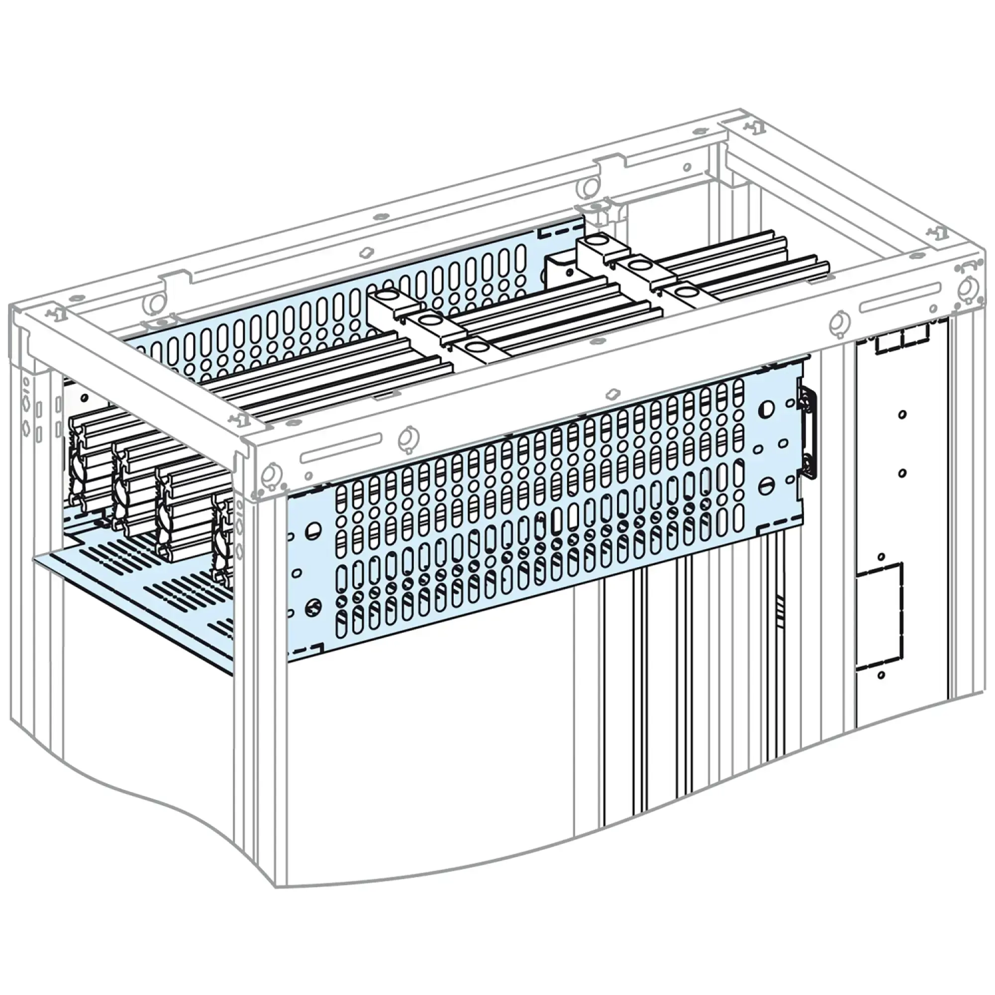 Schneider Electric LVS04984 PrismaSeT-P, Partition, Form 2,horizontal busbar Linergy LGYE 630-2500A,Width=400mm,Depth=600mm,Height=3Modules (img_002)