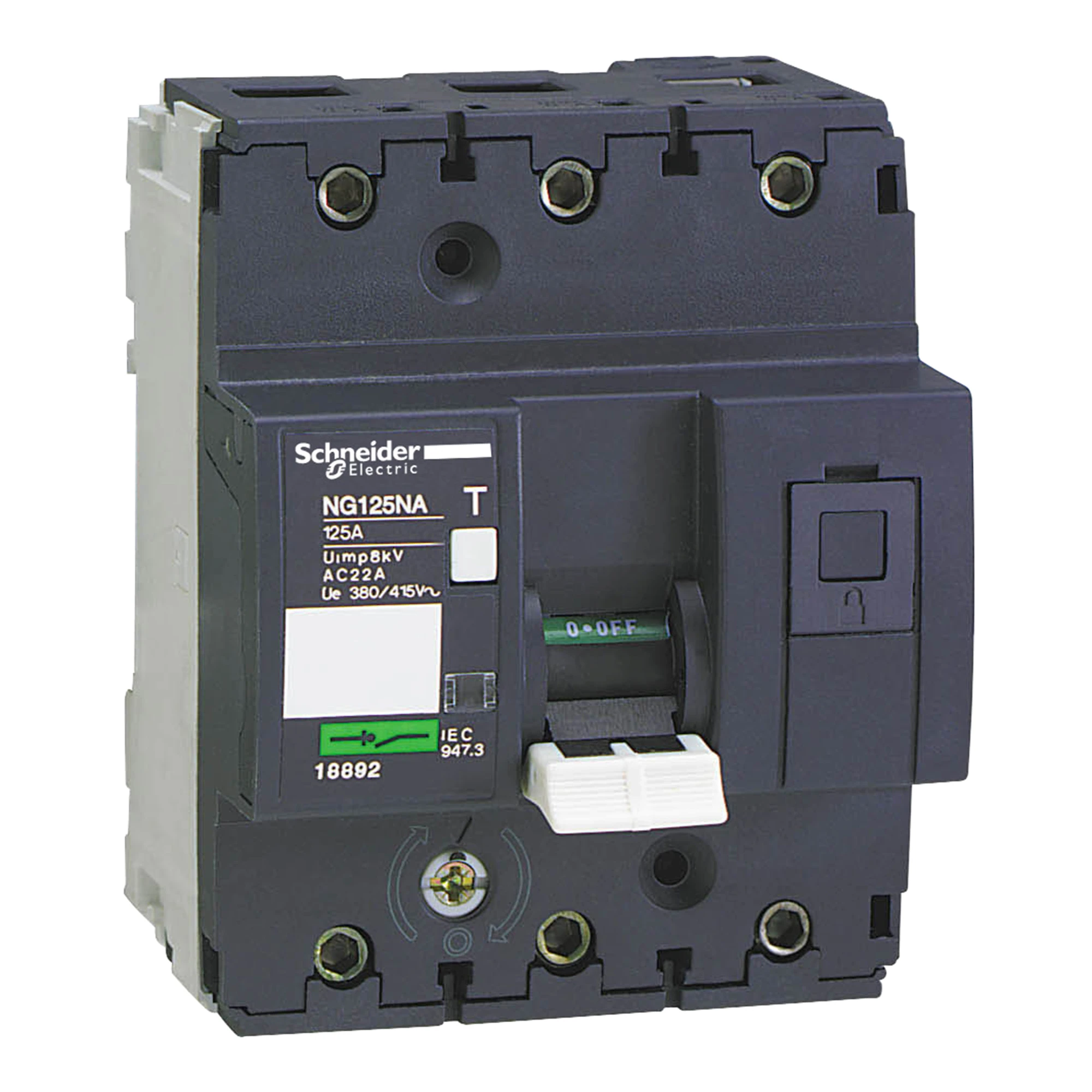 Schneider Electric 18892 Load Disconnect Switch NG125NA, 3P, 125A (img_001) Schneider Electric 18892 Load Disconnect Switch NG125NA, 3P, 125A (img_001)