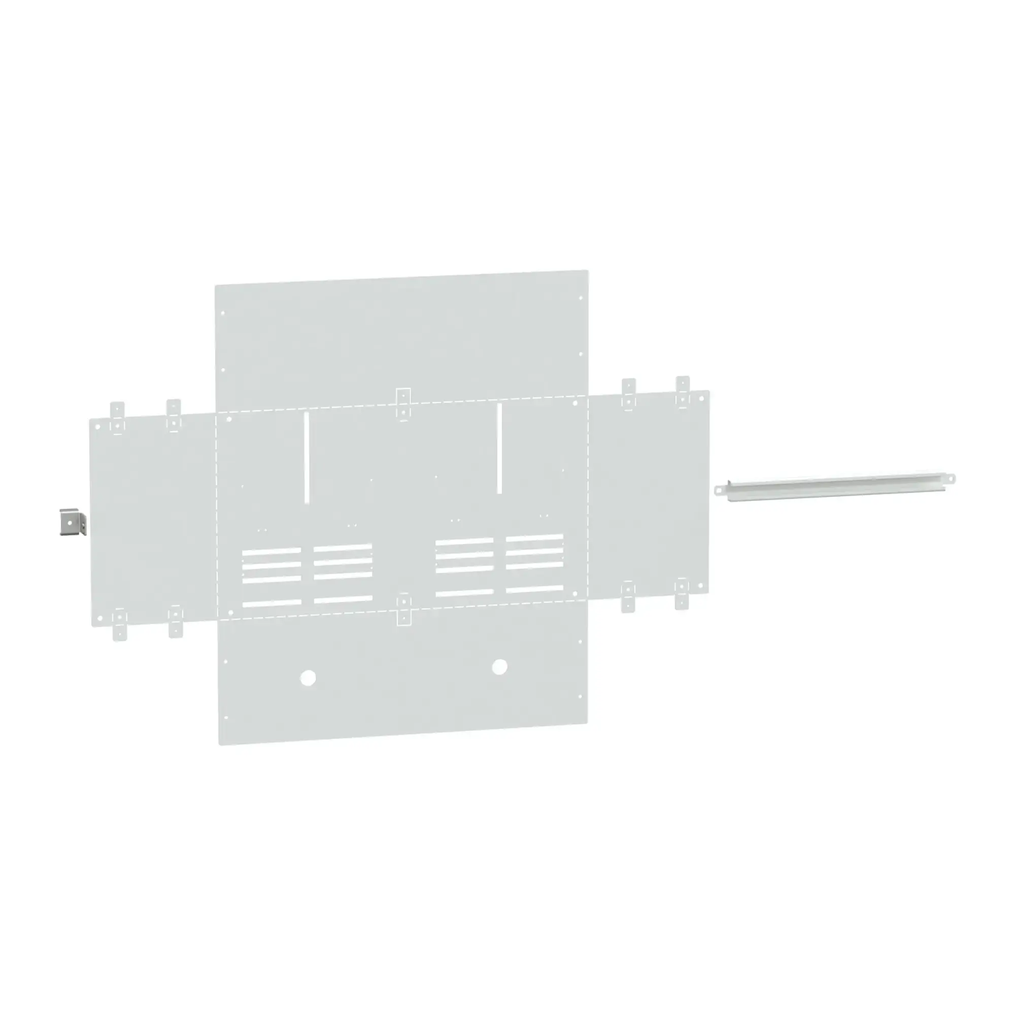 Schneider Electric LVS03508 PrismaSeT-P, Mounting Plate, 2x 3PH+N Measuring Devices, Vertical, Width=650mm, Height=6 Modules (img_002) Schneider Electric LVS03508 PrismaSeT-P, Mounting Plate, 2x 3PH+N Measuring Devices, Vertical, Width=650mm, Height=6 Modules (img_002)