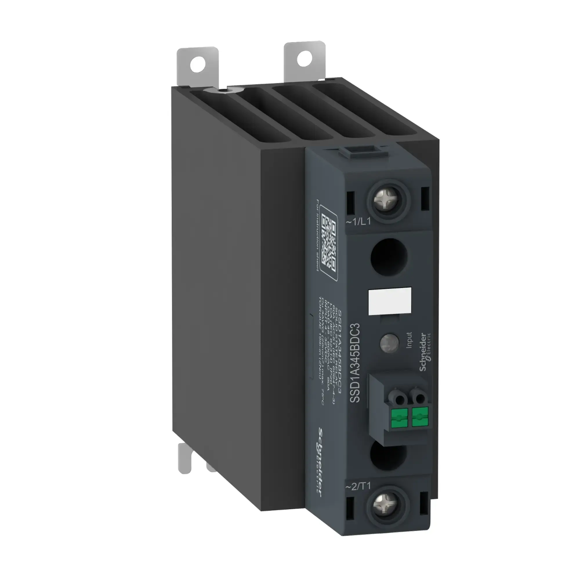 Schneider Electric SSD1A345BDC3 Semiconductor Relay, DIN Rail, I:4-32VDC, O:48-600VAC, 45A, 1ph, Zero Voltage Switching, FZ (img_007)