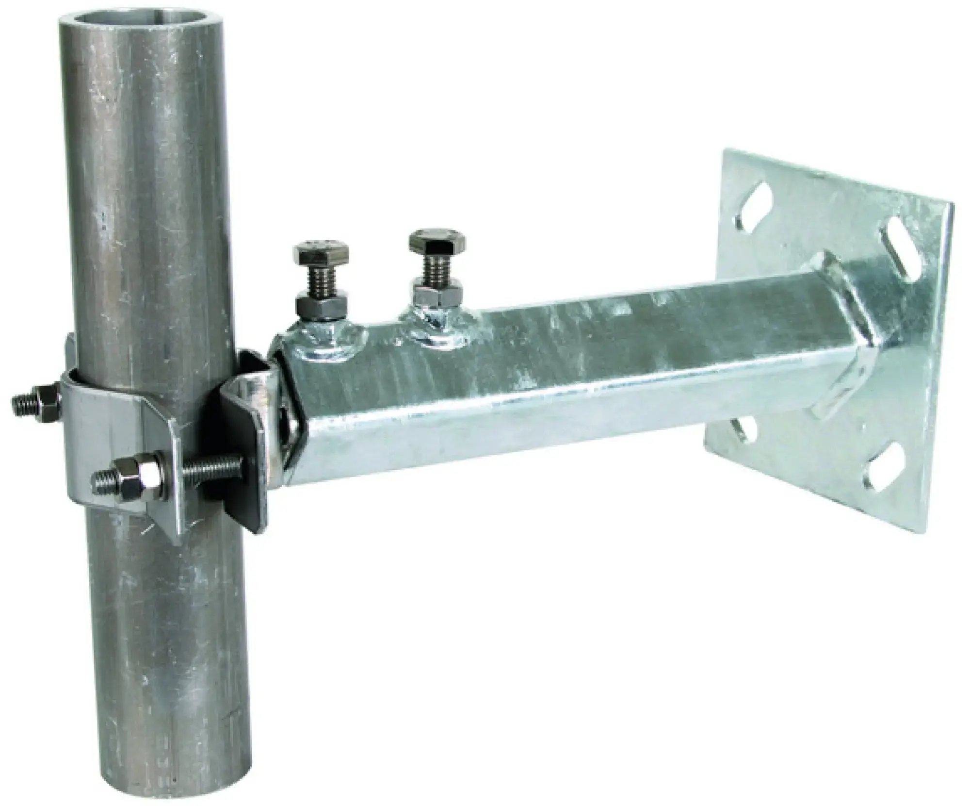 Dehn 105347 Wall mount. bracket St/tZn-StSt f. pipes D 40-50mm adjustable range 230-400mm (img_001) Dehn 105347 Wall mount. bracket St/tZn-StSt f. pipes D 40-50mm adjustable range 230-400mm (img_001)