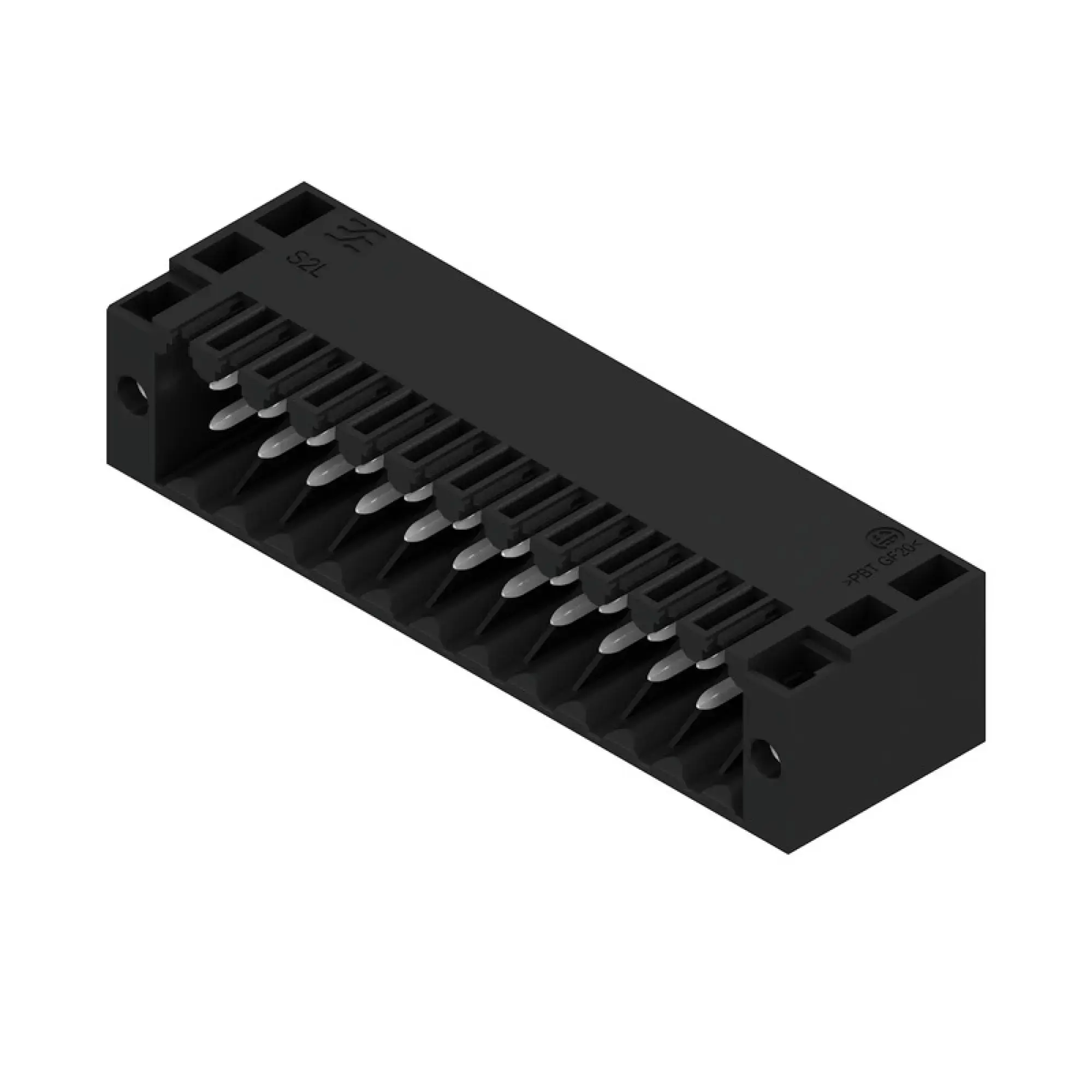 Weidmüller 1728720000 PCB connector (board connection), 125 V, 10 A, Pitch in mm: 3.50, Number of poles: 24, THT solder connection, Box (img_001)