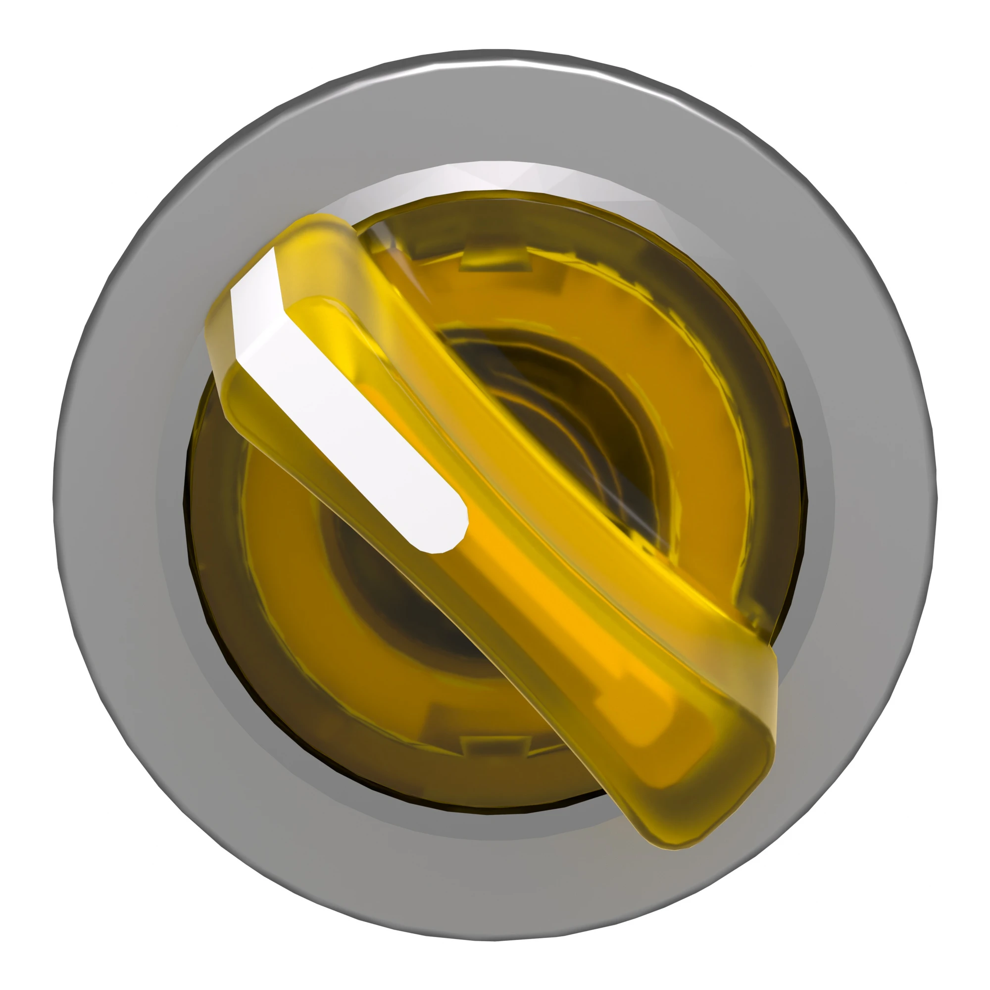 Schneider Electric ZB4FK1483 Illuminated selector switch, front element, Harmony XB4F, metal, 30mm, yellow, for universal LED, 2 positions, momentary (img_005)