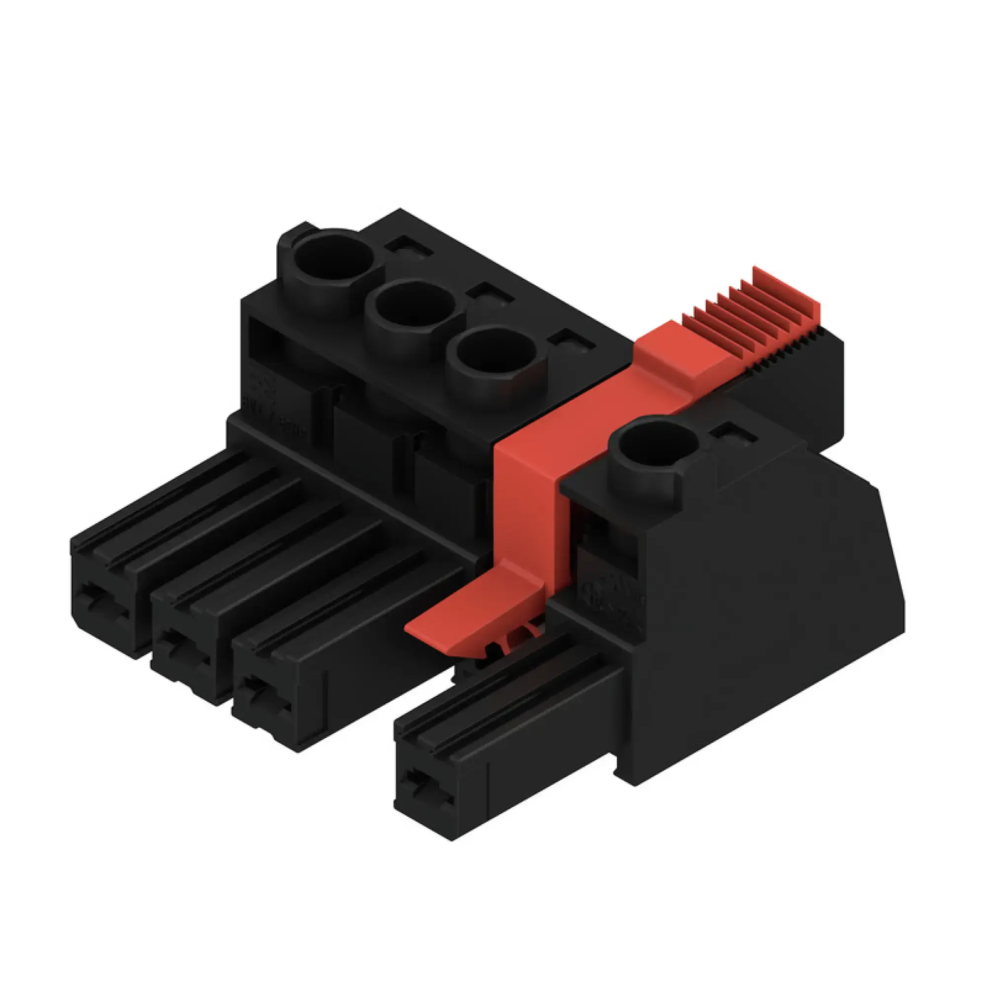 Weidmüller 1542990000 PCB connector (wire connection), 1000 V, 57 A, Pitch in mm: 7.62, 10 mm², Number of poles: 4, Clamping yoke connection, Box (img_001)