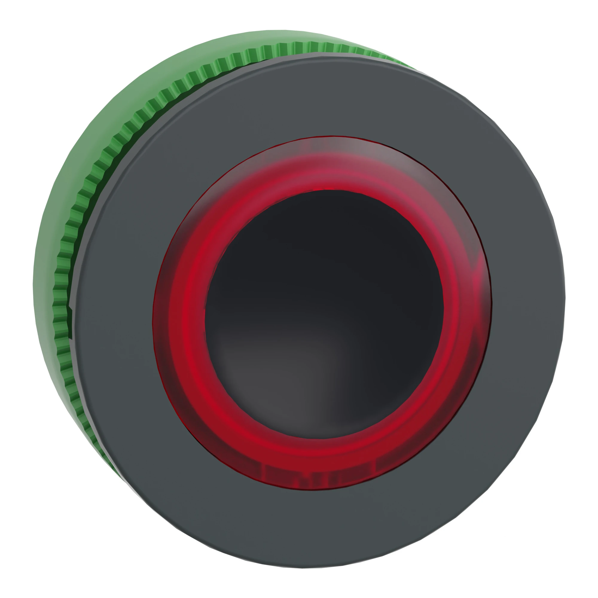 Schneider Electric ZB5FW943 Illuminated Pushbutton, Front Element, Harmony XB5F, Plastic, 30mm, Red, for Universal LED, Illuminated Ring (img_001)