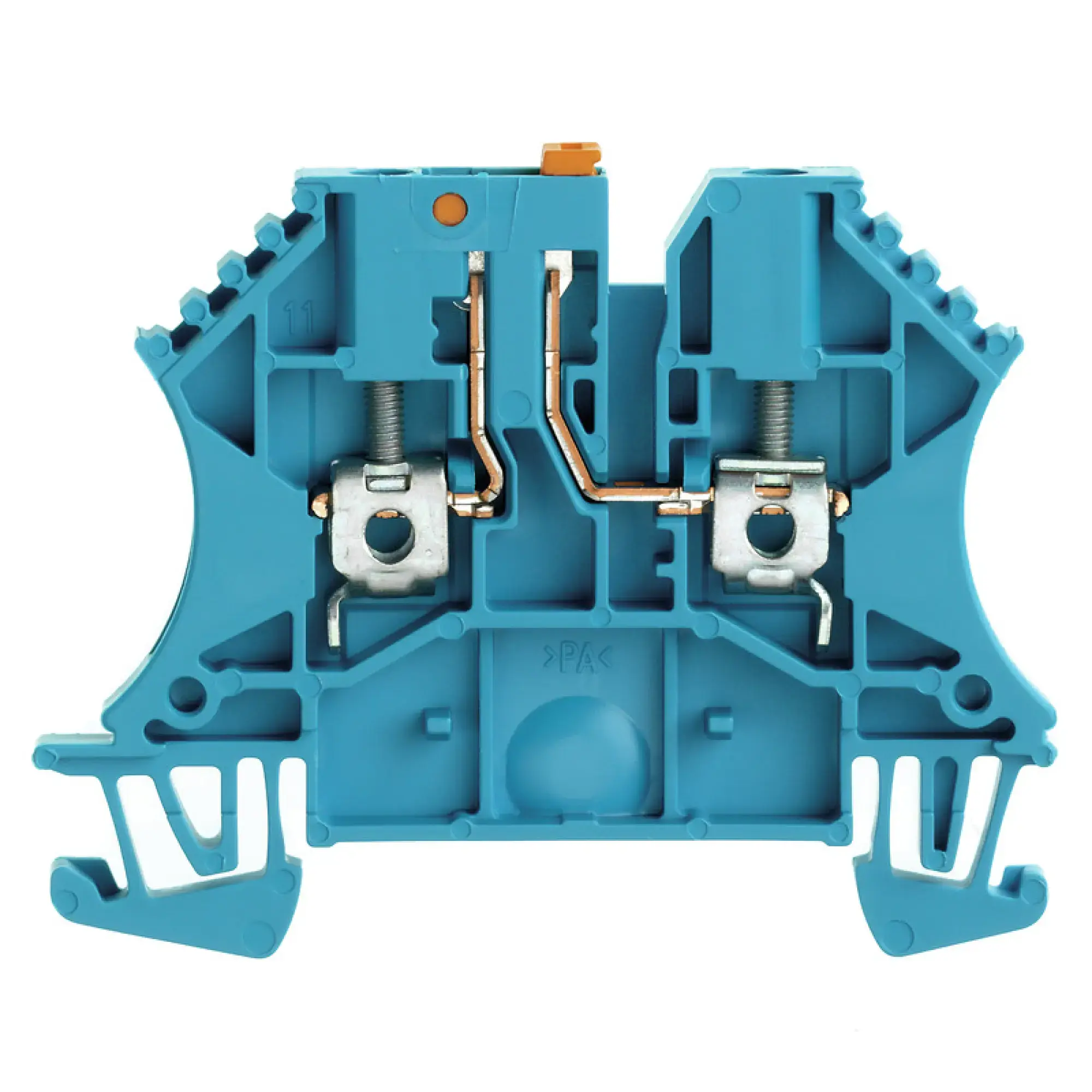 Weidmüller 8731640000 Test-disconnect terminal, Screw connection, blue, 2.5 mm², 24 A, 500 V, Number of connections: 2, Number of levels: 1 (img_001)