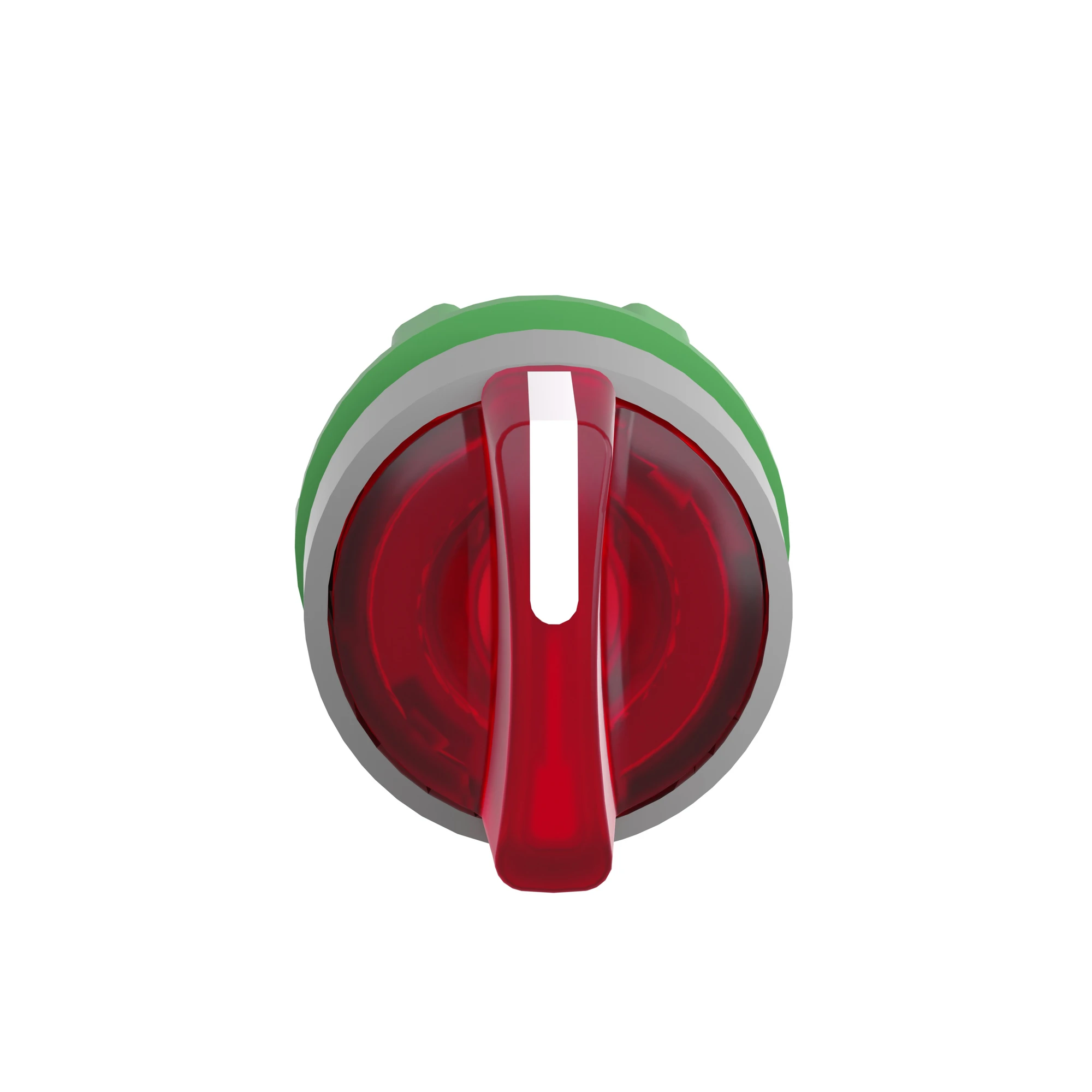 Schneider Electric ZB5AK1843C0 Pilot light selector switch, front element, Harmony XB5, plastic, 22mm, red, for universal LED, 3 positions, momentary right (img_003)
