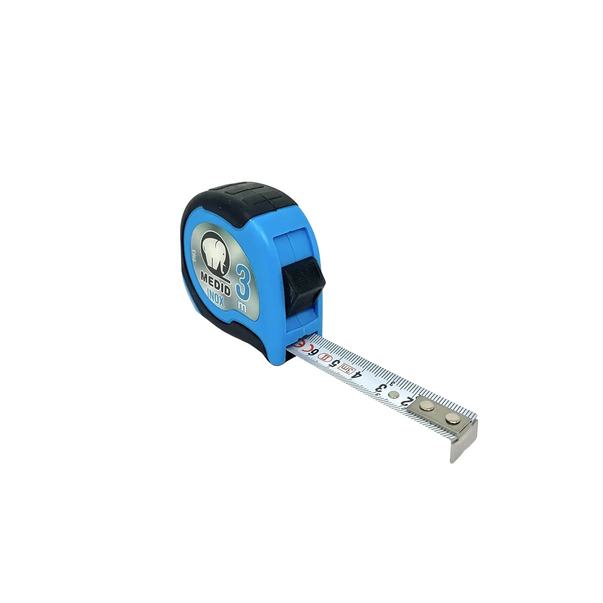 MEDID 9163 Roll Tape Measure 2K-Housing Stainless Steel Tape with Rubber Lock 3m x 16mm (img_002)