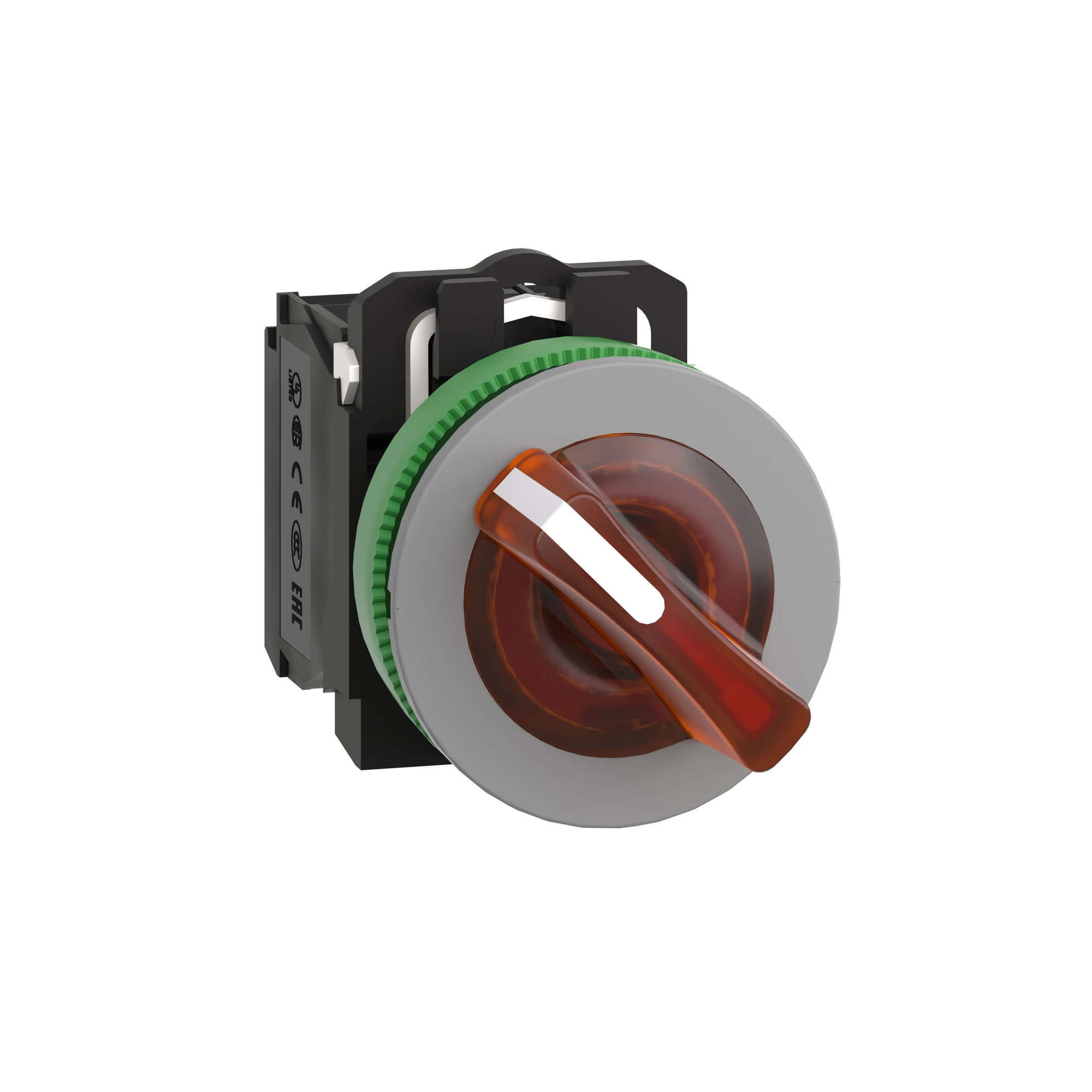 Schneider Electric XB5FK125B5C0 Pilot light selector switch, Harmony XB5F, plastic, light grey, orange, 30mm, universal LED, 2 positions, 1NO + 1NC, 24V ACDC (img_001) Schneider Electric XB5FK125B5C0 Pilot light selector switch, Harmony XB5F, plastic, light grey, orange, 30mm, universal LED, 2 positions, 1NO + 1NC, 24V ACDC (img_001)