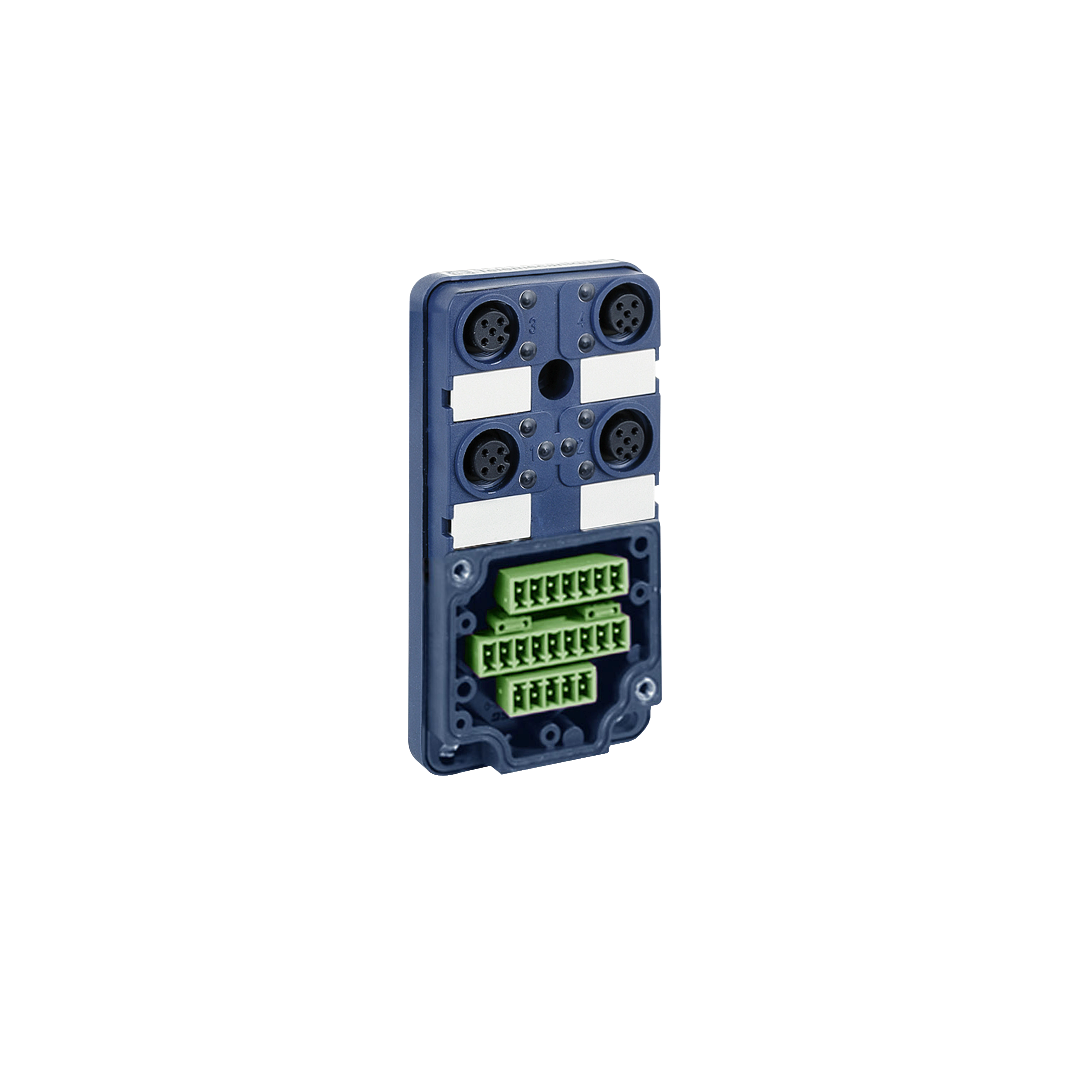Schneider Electric Passive distribution box IP67, with 4-channel M12 connector, LED