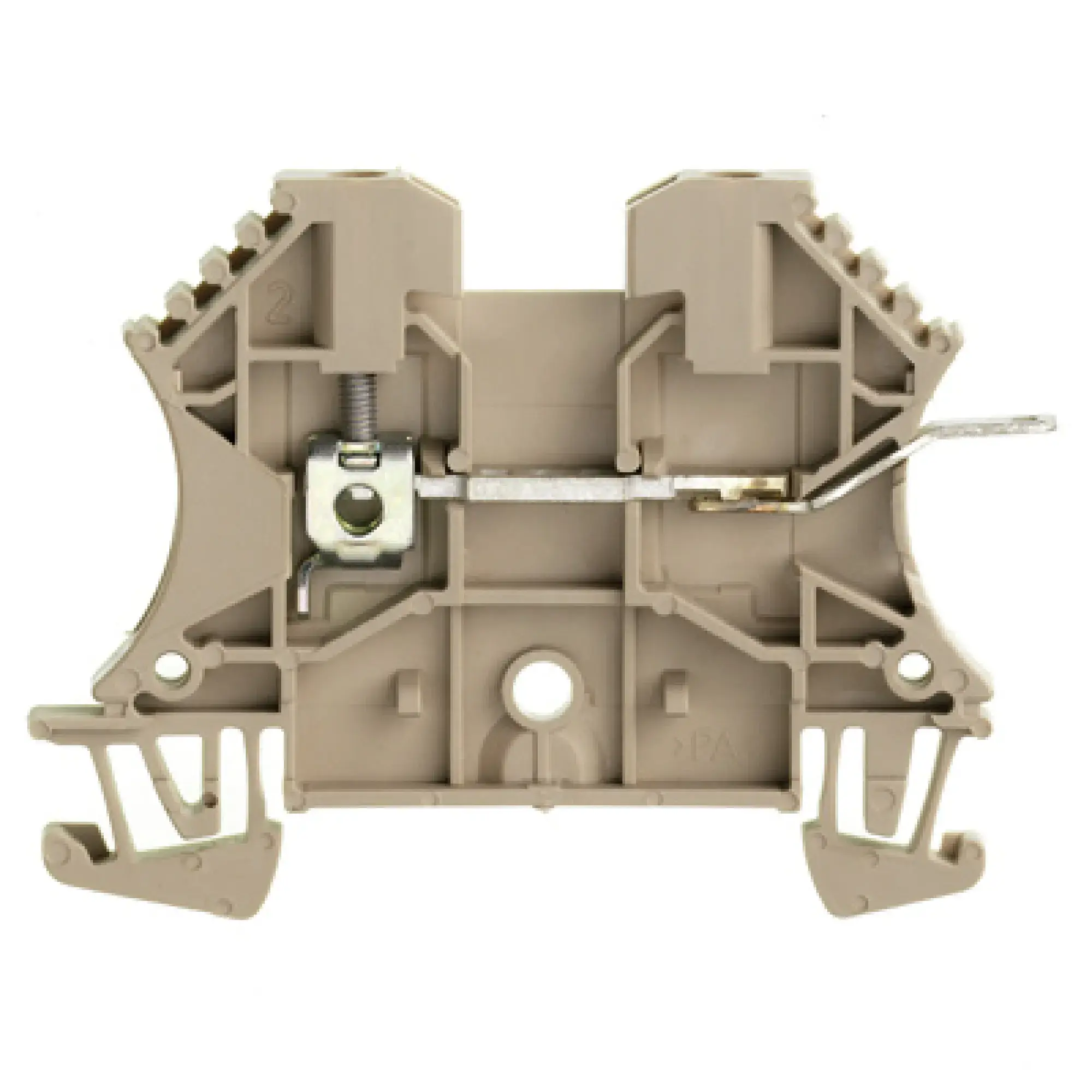 Weidmüller 1022100000 Feed-through terminal block, Screw connection, dark beige, 2.5 mm², 15 A, 400 V, Number of connections: 2 (img_001)