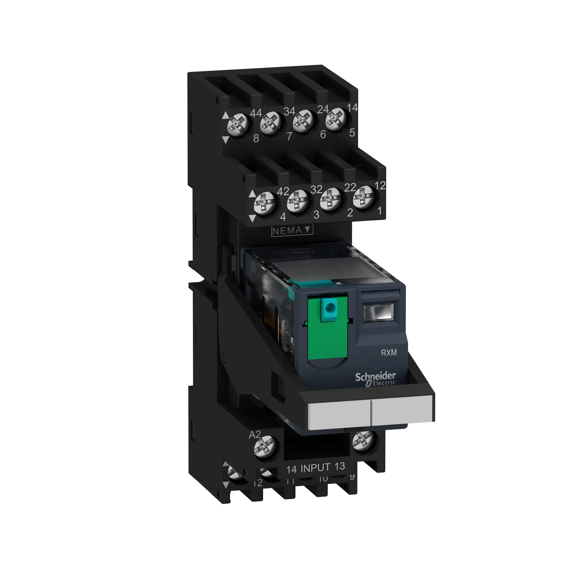 Schneider Electric RXM4AB2BDPVM Miniature Relay 4P 6A 24VDC LED Test Button Combined Socket Bracket Shield Mounted (img_001) Schneider Electric RXM4AB2BDPVM Miniature Relay 4P 6A 24VDC LED Test Button Combined Socket Bracket Shield Mounted (img_001)