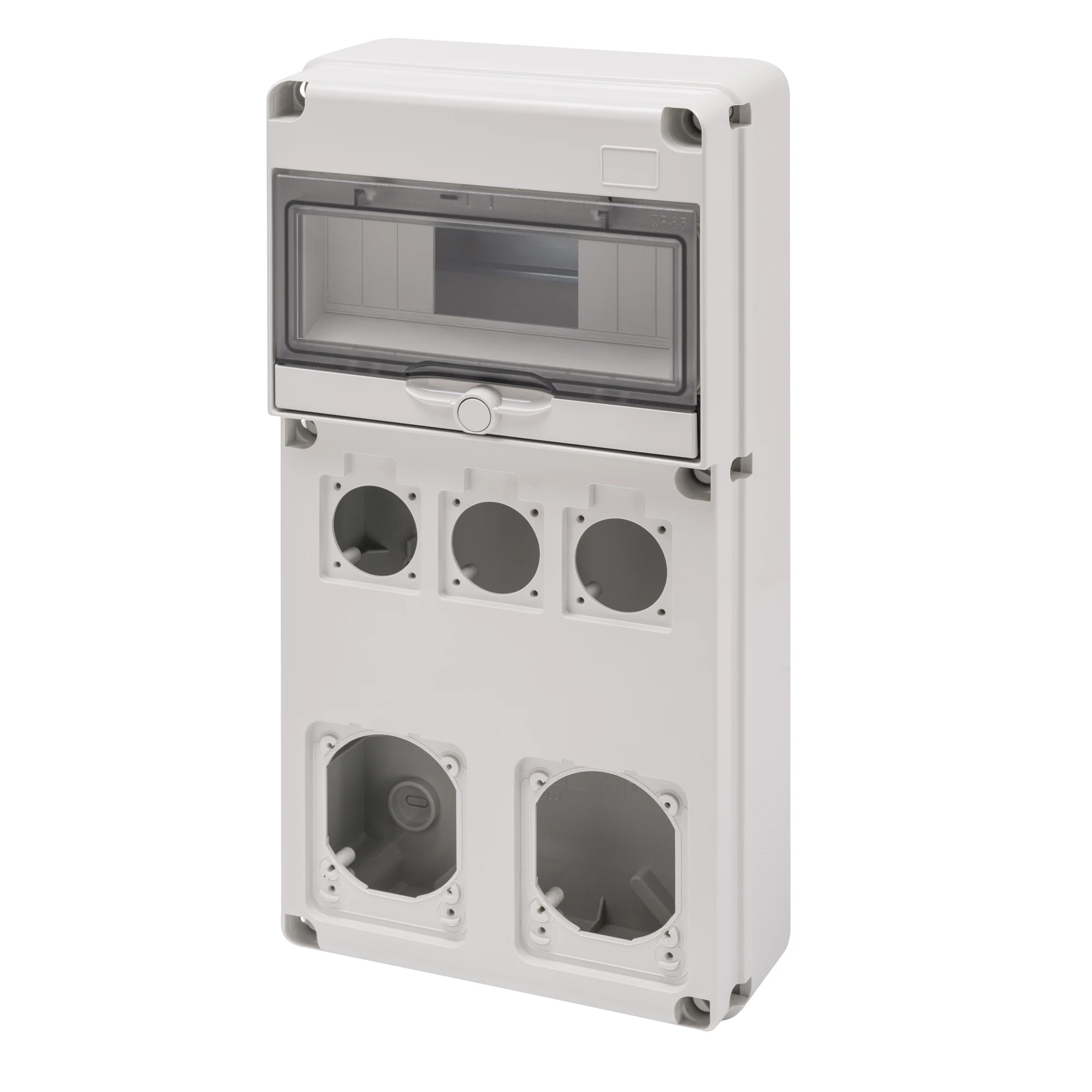 GEWISS GW68027N IEC Kombinationsgehaeuse 10TE mit 3 Flansch 50x50 mm und 2 Flansch 85x75 mm (img_001) GEWISS GW68027N IEC Kombinationsgehaeuse 10TE mit 3 Flansch 50x50 mm und 2 Flansch 85x75 mm (img_001)