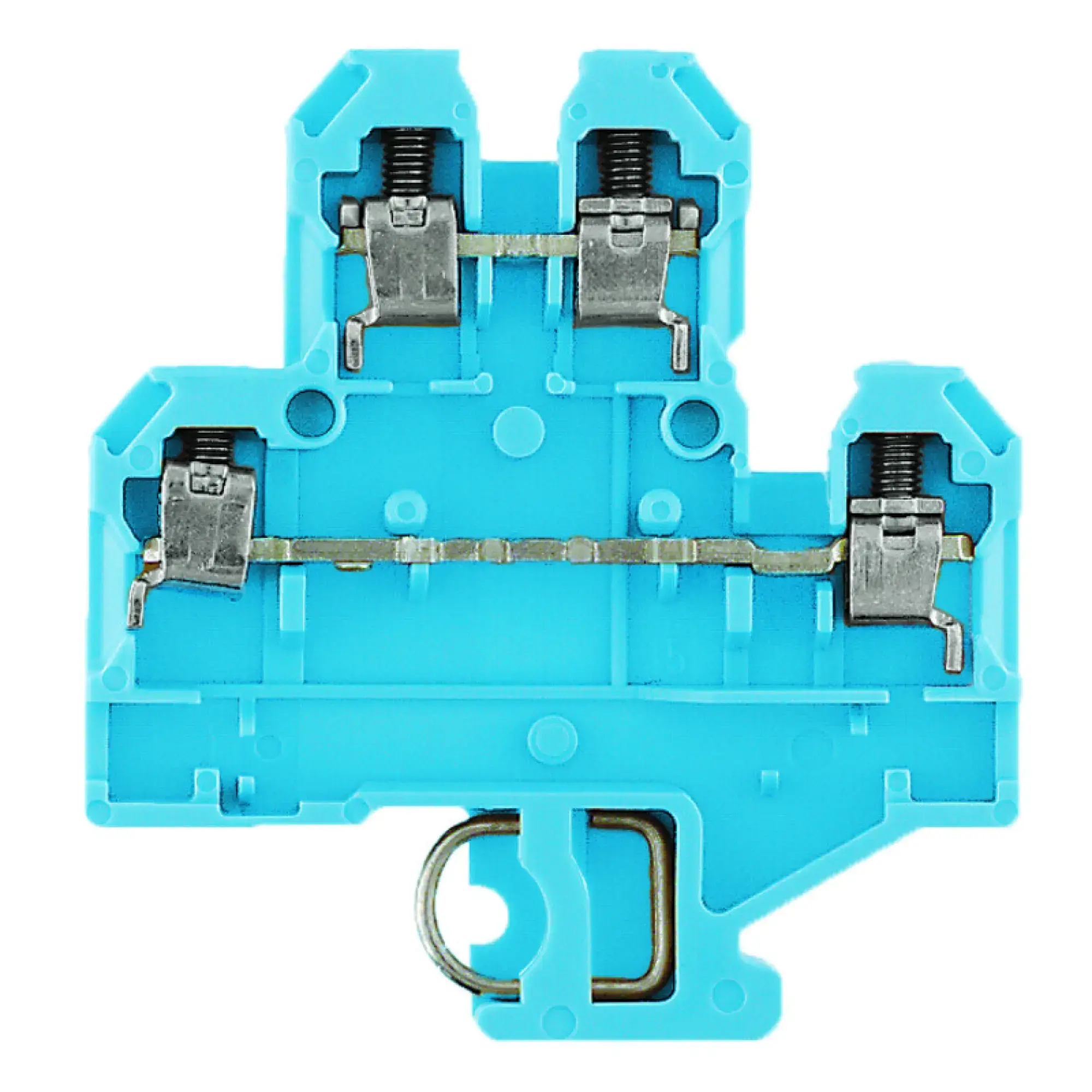 Weidmüller 0590080000 Multi-tier modular terminal, Screw connection, blue, 4 mm², 500 V, 500 V, Number of connections: 4, Number of levels: 2, TS 32, V-2, PA 66 (img_001)