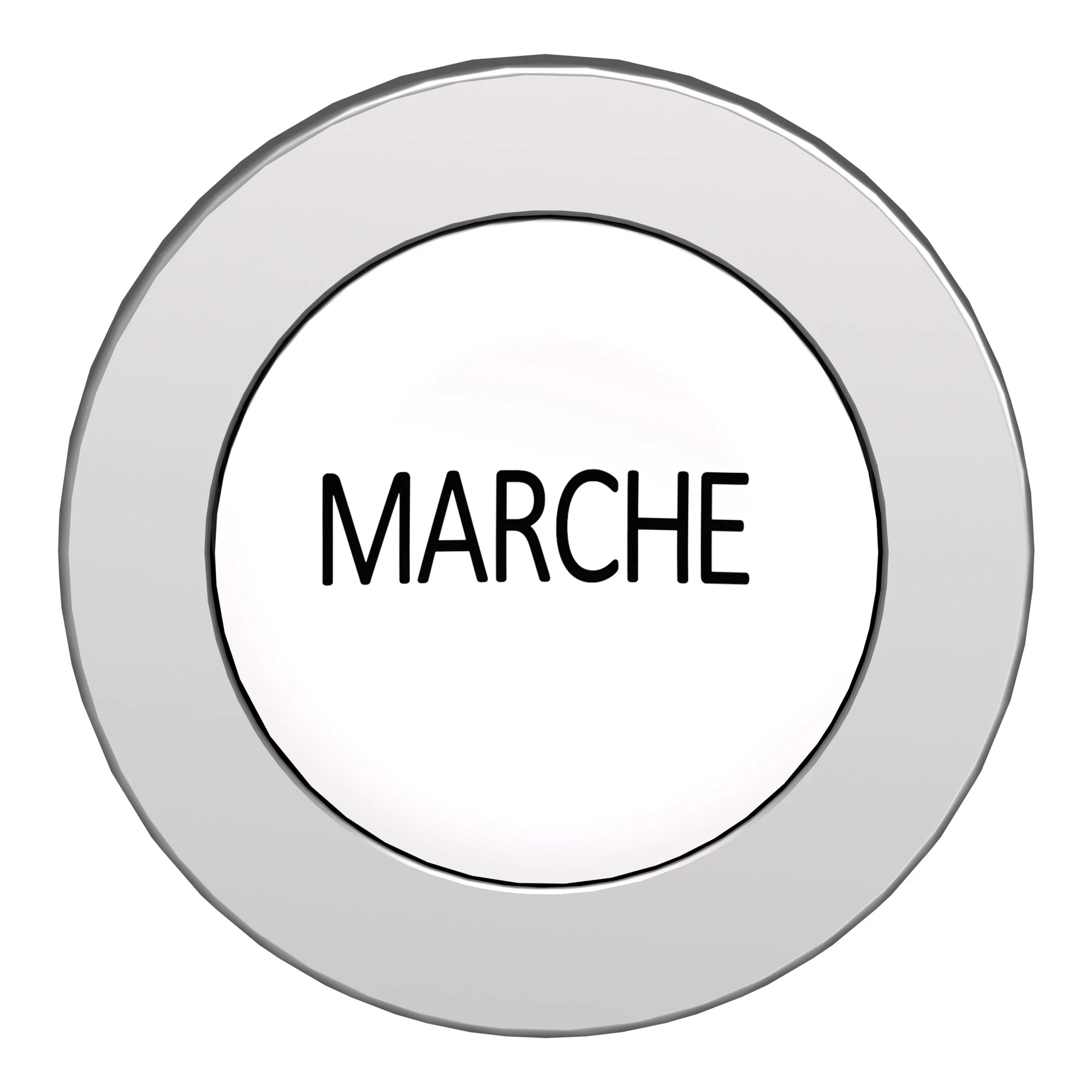 Schneider Electric ZB4FA142 Push Button, Front Element, Harmony XB4F, Metal, 30mm, White, Labeled 'MARCH', Momentary (img_003) Schneider Electric ZB4FA142 Push Button, Front Element, Harmony XB4F, Metal, 30mm, White, Labeled 'MARCH', Momentary (img_003)