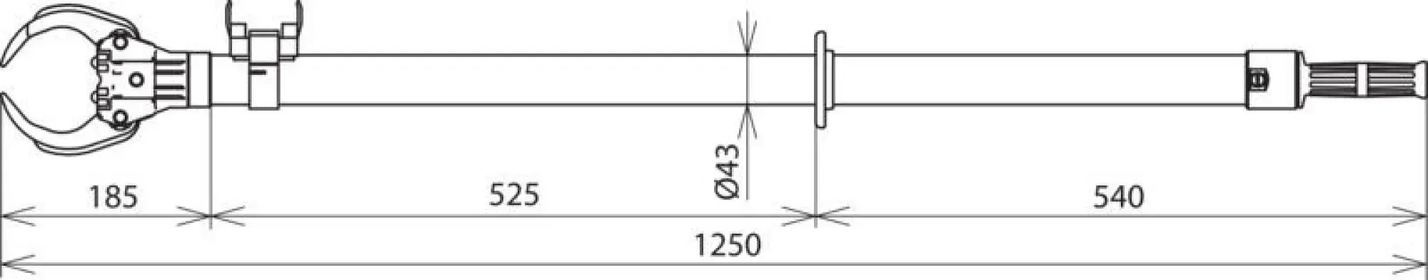 Dehn 765041 Fuse tong straight Un up to 36kV D 30..90mm L 1250mm (img_005)