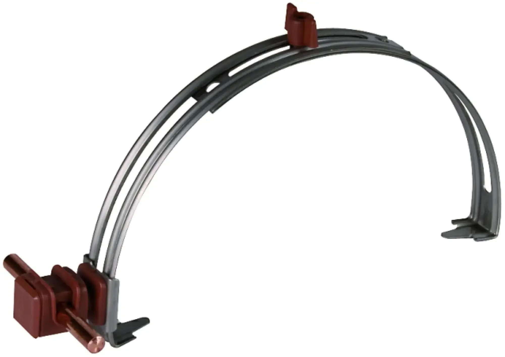 Dehn 204911 Roof cond. holder adjustable StSt w. DEHNsnap H 16mm plastic brown f. Rd 8mm (img_001) Dehn 204911 Roof cond. holder adjustable StSt w. DEHNsnap H 16mm plastic brown f. Rd 8mm (img_001)