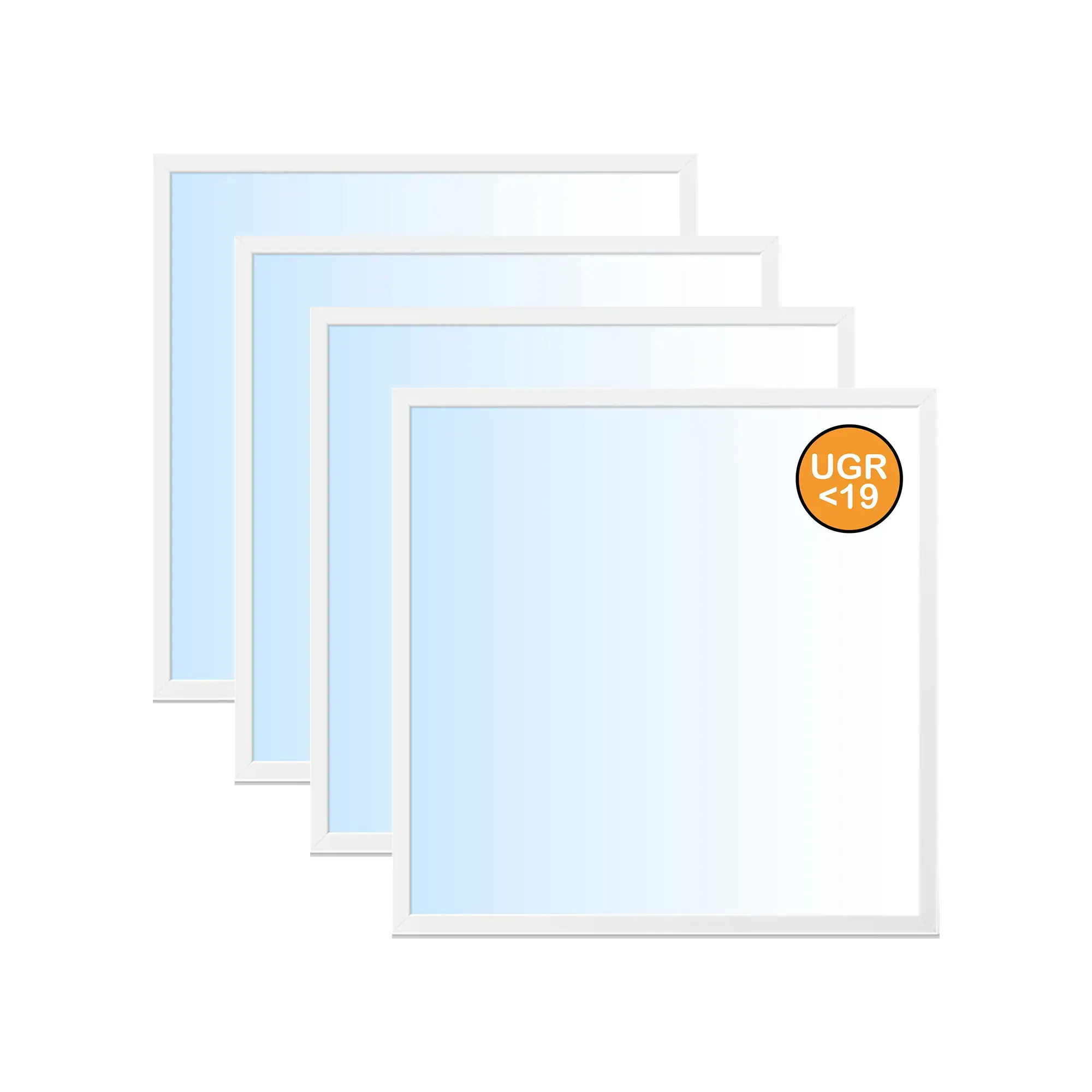 WSU Lights WS000001529-4 4-pack LED Panel, 62x62, cool white 6000K, 40W, 4400lm, UGR