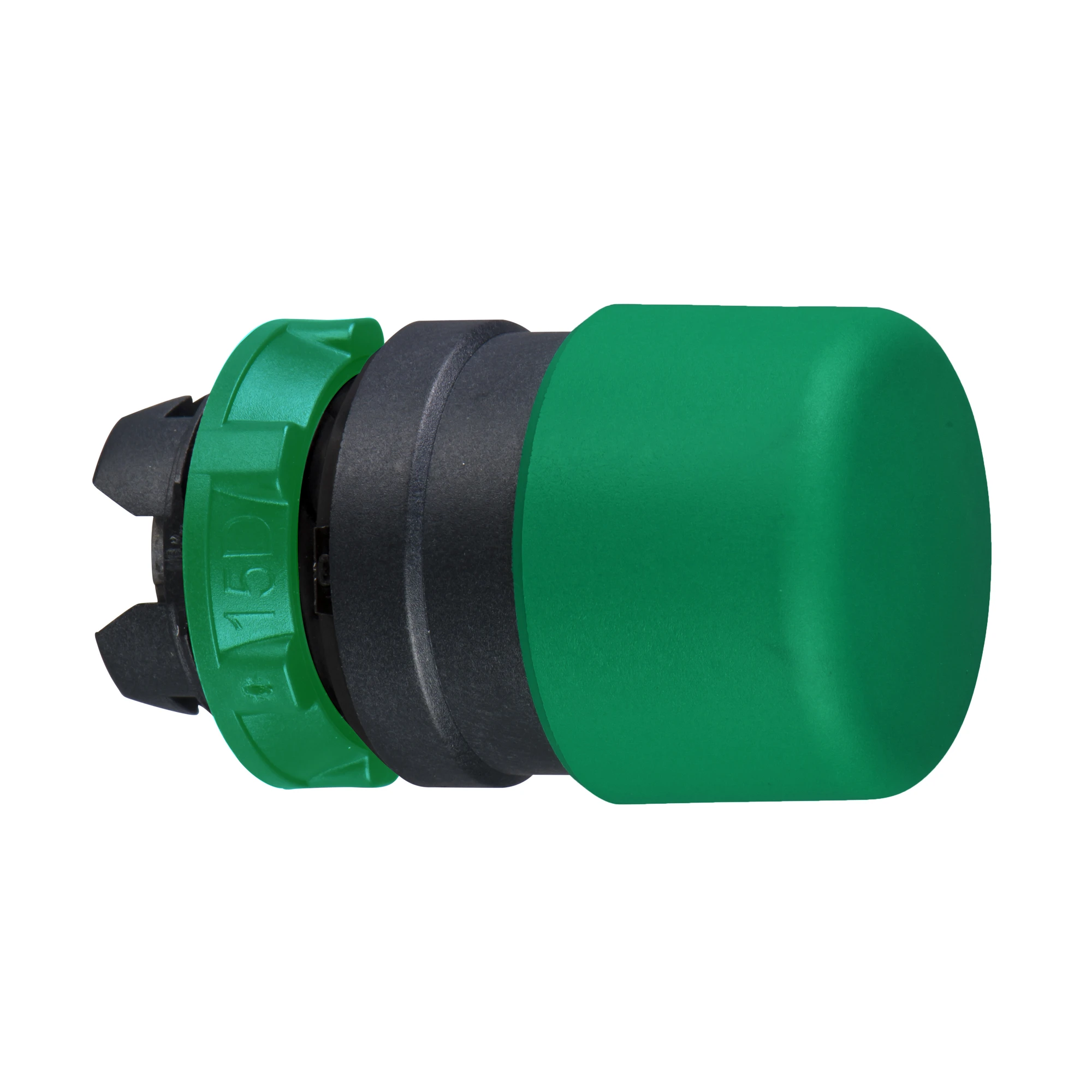 Schneider Electric ZB5AC34 Mushroom Push Button, Front Element, Harmony XB5, Plastic, 22mm, Green, Mushroom 30mm, Blank, Momentary (img_001)