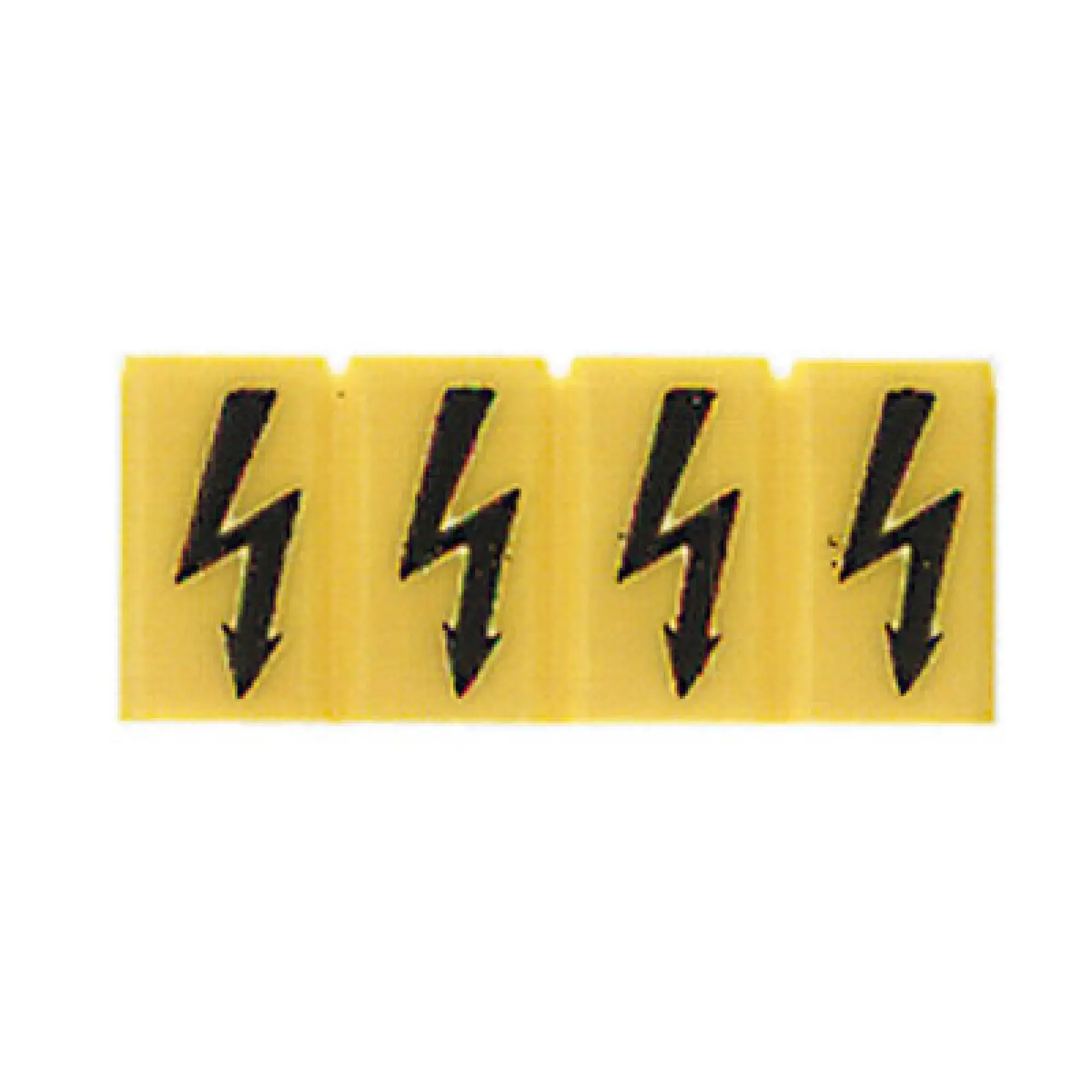 Weidmüller 1609110000 Terminal marking, yellow, Pitch in mm: 5.10, Printed characters: Symbols, horizontal, Width: 5.1 mm, Height: 20.4 mm (img_001) Weidmüller 1609110000 Terminal marking, yellow, Pitch in mm: 5.10, Printed characters: Symbols, horizontal, Width: 5.1 mm, Height: 20.4 mm (img_001)