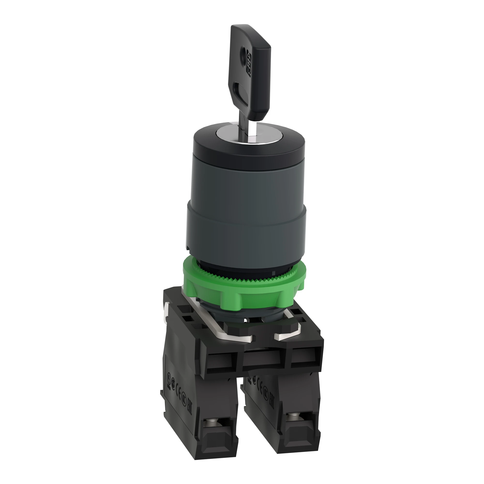 Schneider Electric XB5AG03 Key switch, Harmony XB5, plastic, black, 3 positions, 22mm, latching, Ronis 455, 2S (img_003)