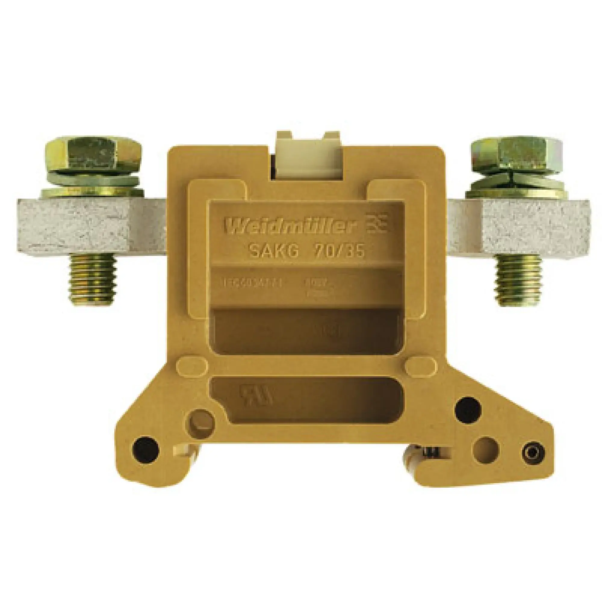 Weidmüller 0636620000 Feed-through terminal block, Screw connection, medium yellow, 70 mm², 192 A, 1000 V, Number of connections: 1 (img_001)