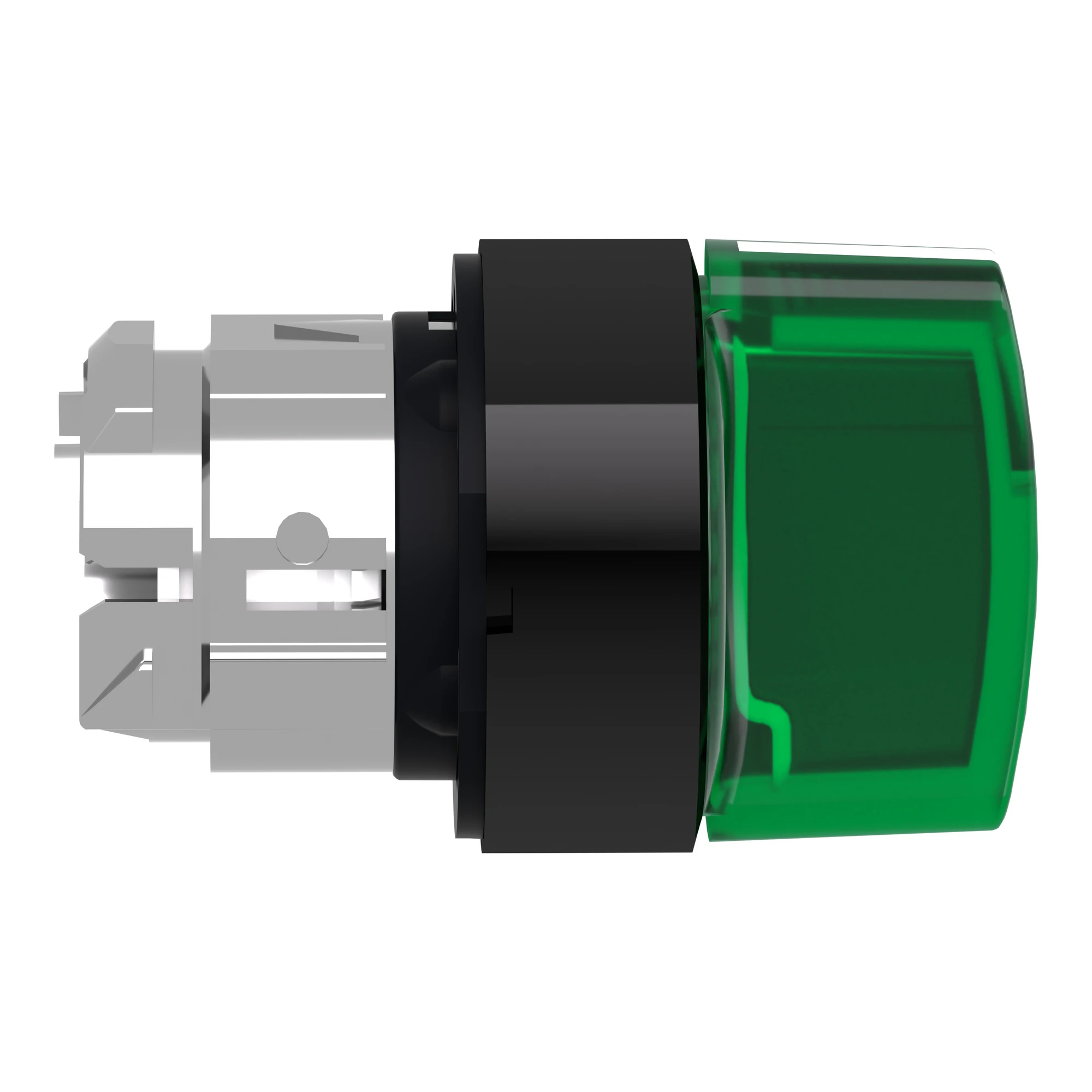 Schneider Electric ZB4BK13337 Illuminated selector switch, front element, Harmony XB4, black metal, 22mm, green, for universal LED, 3 positions, latching (img_003)