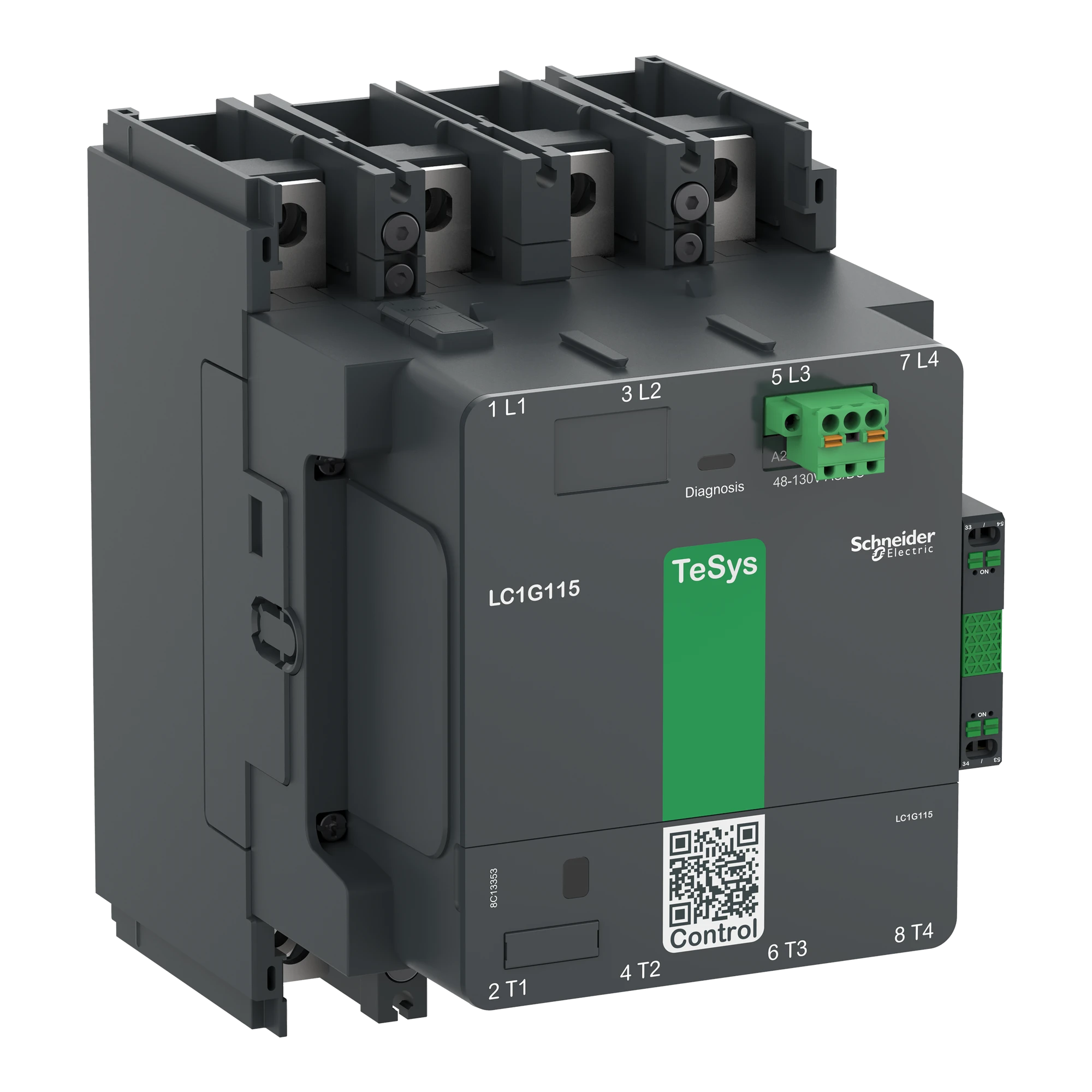Schneider Electric LC1G1854EHEN Power contactor TeSys control - Giga, 4-pole, 305A AC1, 48-130V ACDC coil (img_001)