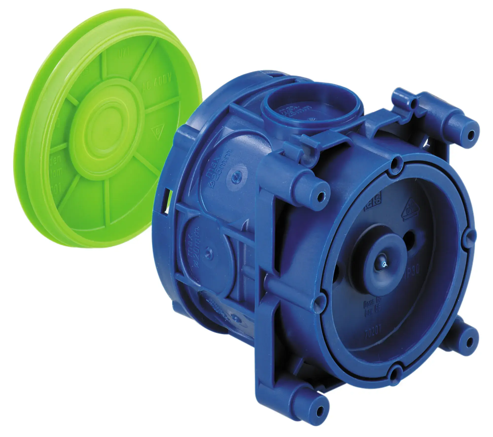 Spelsberg 97106501 Branch socket, other, Type of protection IP30, Suitable for concrete construction, Rated insulation voltage 400V AC, VDE, Halogen free (img_001)