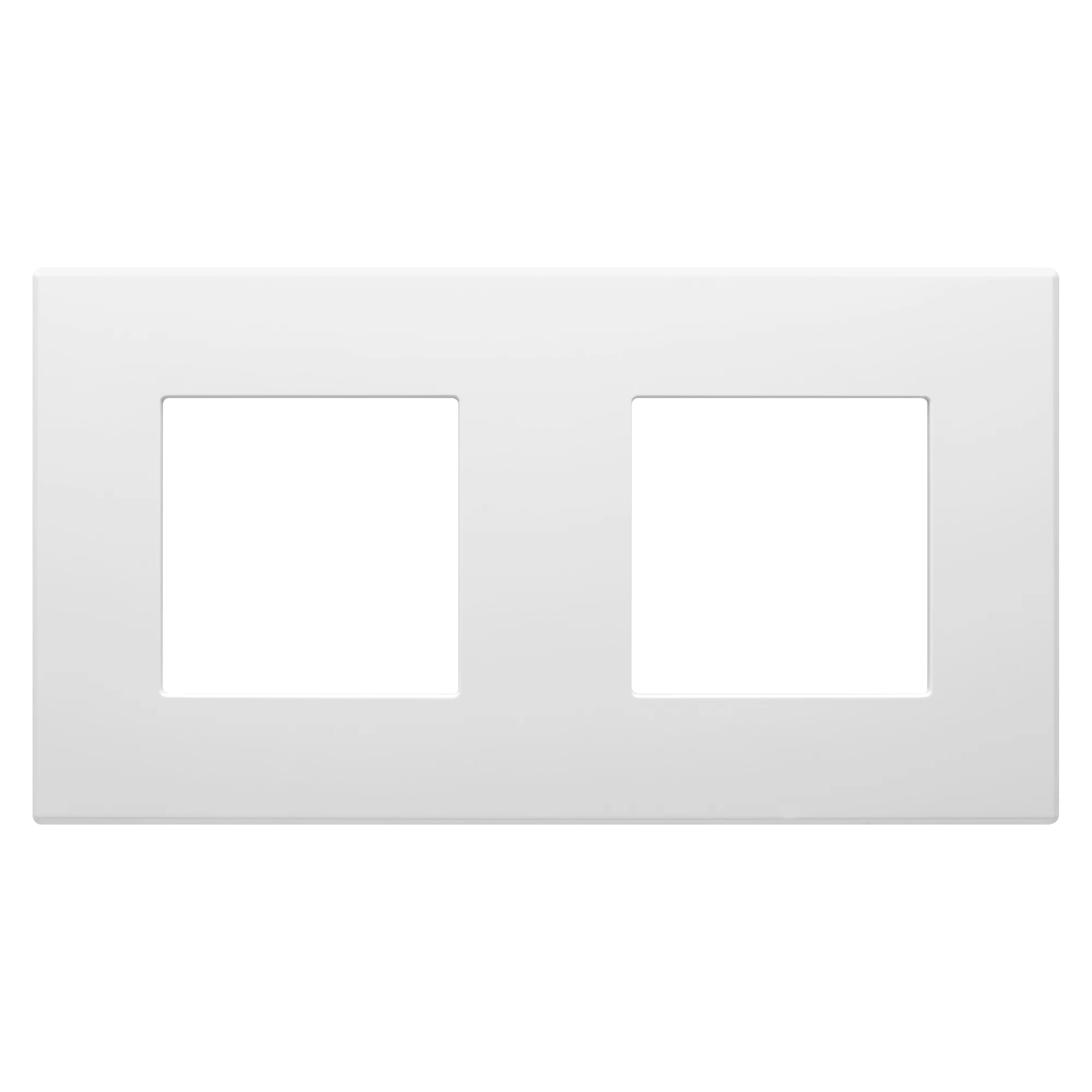 GEWISS GW35902AW DAHLIA PLATE - IN TECHNOPOLYMER - 2 GANG HORIZONTAL/VERTICAL - WHITE (img_001)