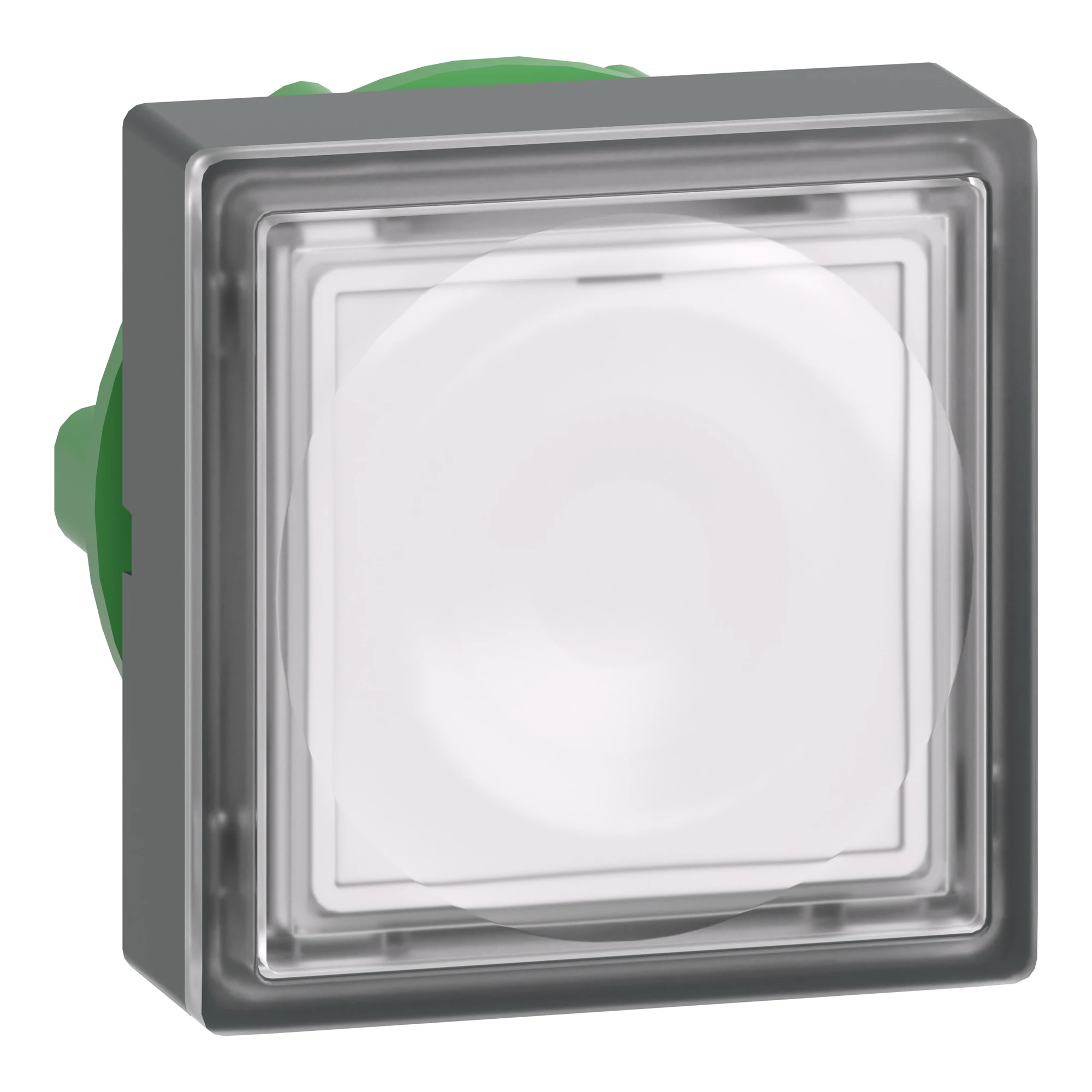 Schneider Electric ZB5CW313 Illuminated push-button, front element, Harmony XB5, plastic, 22mm, white, for universal LED, for insert label, square (img_001)