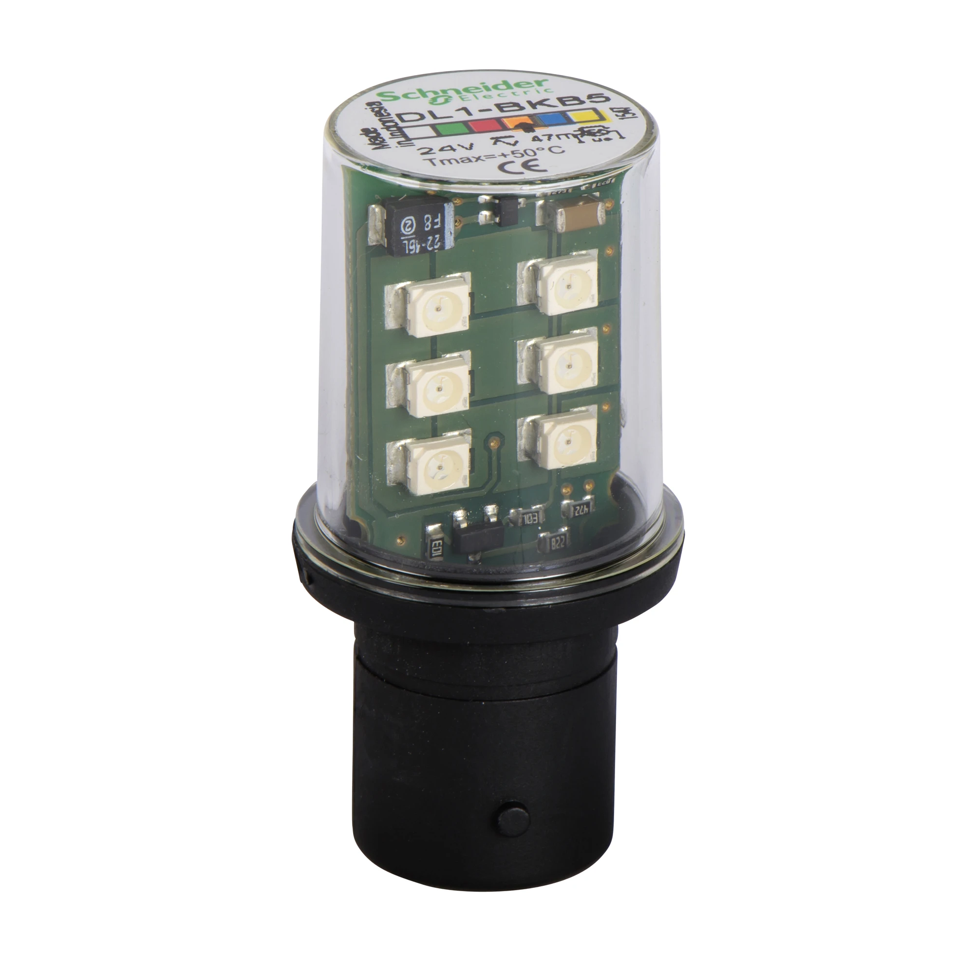 Schneider Electric DL1BKB5 LED module, orange, flashing light for command and signaling devices, BA 15d, 24 V (img_001)