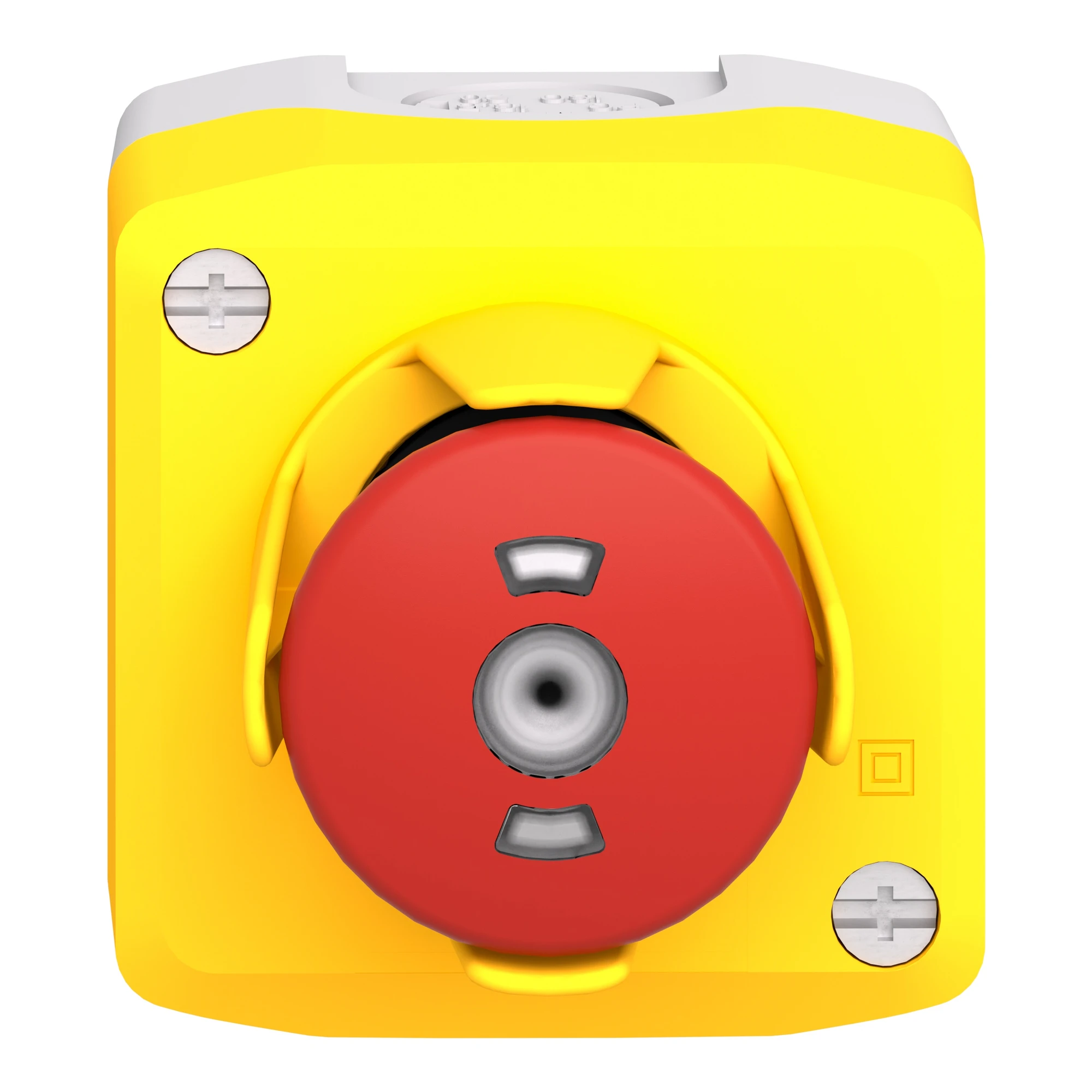 Schneider Electric XALFKT64441 Surface-mounted enclosure, Harmony XALF, plastic, light gray, yellow, 1 emergency stop switch, protection collar, status indicator, 2NC (img_004) Schneider Electric XALFKT64441 Surface-mounted enclosure, Harmony XALF, plastic, light gray, yellow, 1 emergency stop switch, protection collar, status indicator, 2NC (img_004)