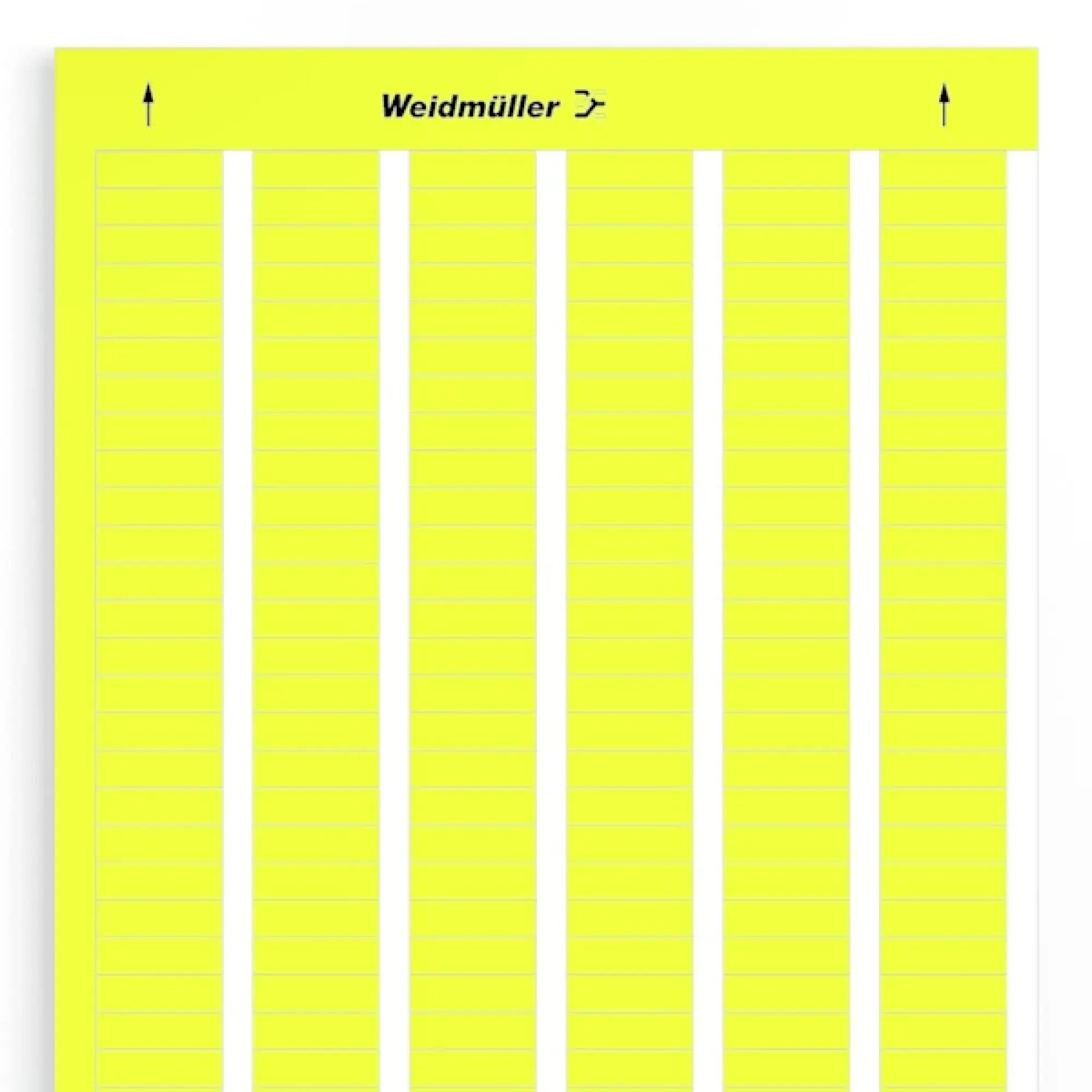Weidmüller 1861510000 Device marking, Width: 27 mm, Polyester, PVC-free, yellow, Operating temperature range: -40...150 °C (img_001) Weidmüller 1861510000 Device marking, Width: 27 mm, Polyester, PVC-free, yellow, Operating temperature range: -40...150 °C (img_001)