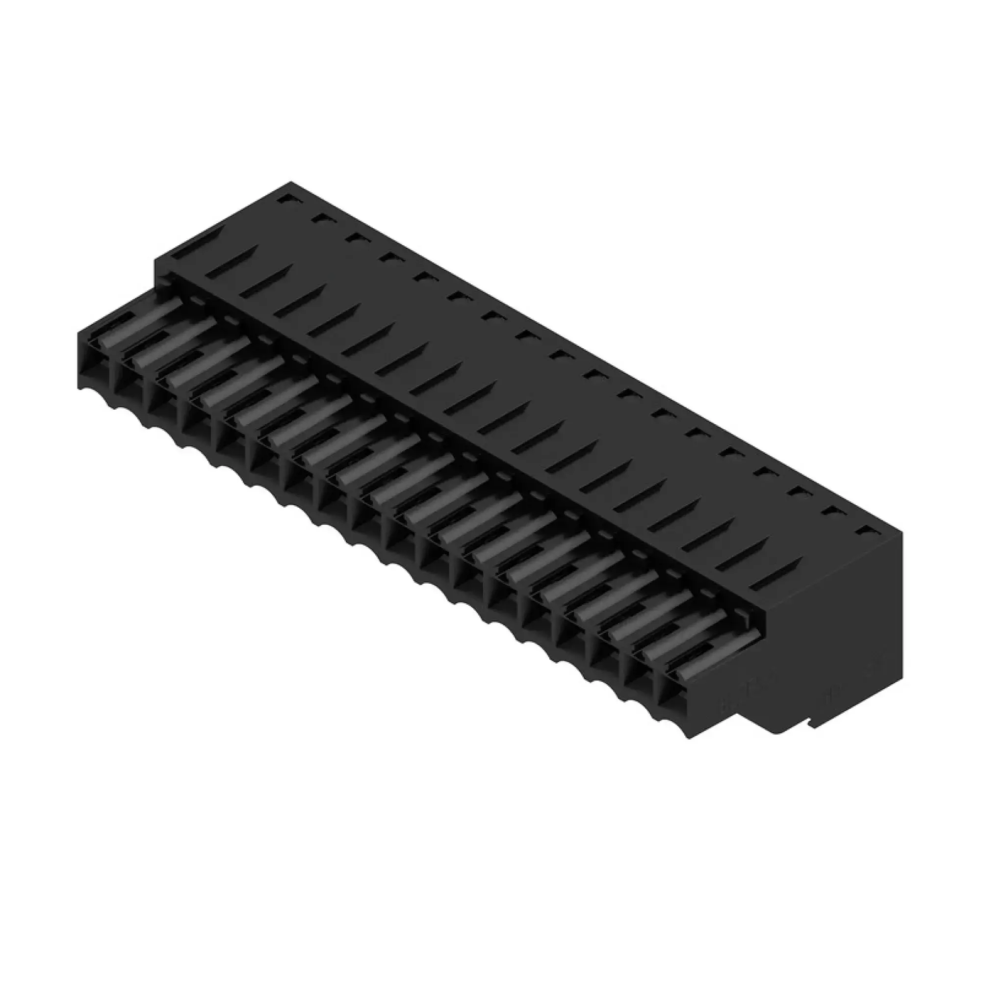 Weidmüller 1690580000 PCB connector (wire connection), 160 V, 14.5 A, Pitch in mm: 3.50, 1.5 mm², Number of poles: 18, Tension-clamp connection, Box BLZF 3.50/18/180 SN BK BX (img_001) Weidmüller 1690580000 PCB connector (wire connection), 160 V, 14.5 A, Pitch in mm: 3.50, 1.5 mm², Number of poles: 18, Tension-clamp connection, Box BLZF 3.50/18/180 SN BK BX (img_001)