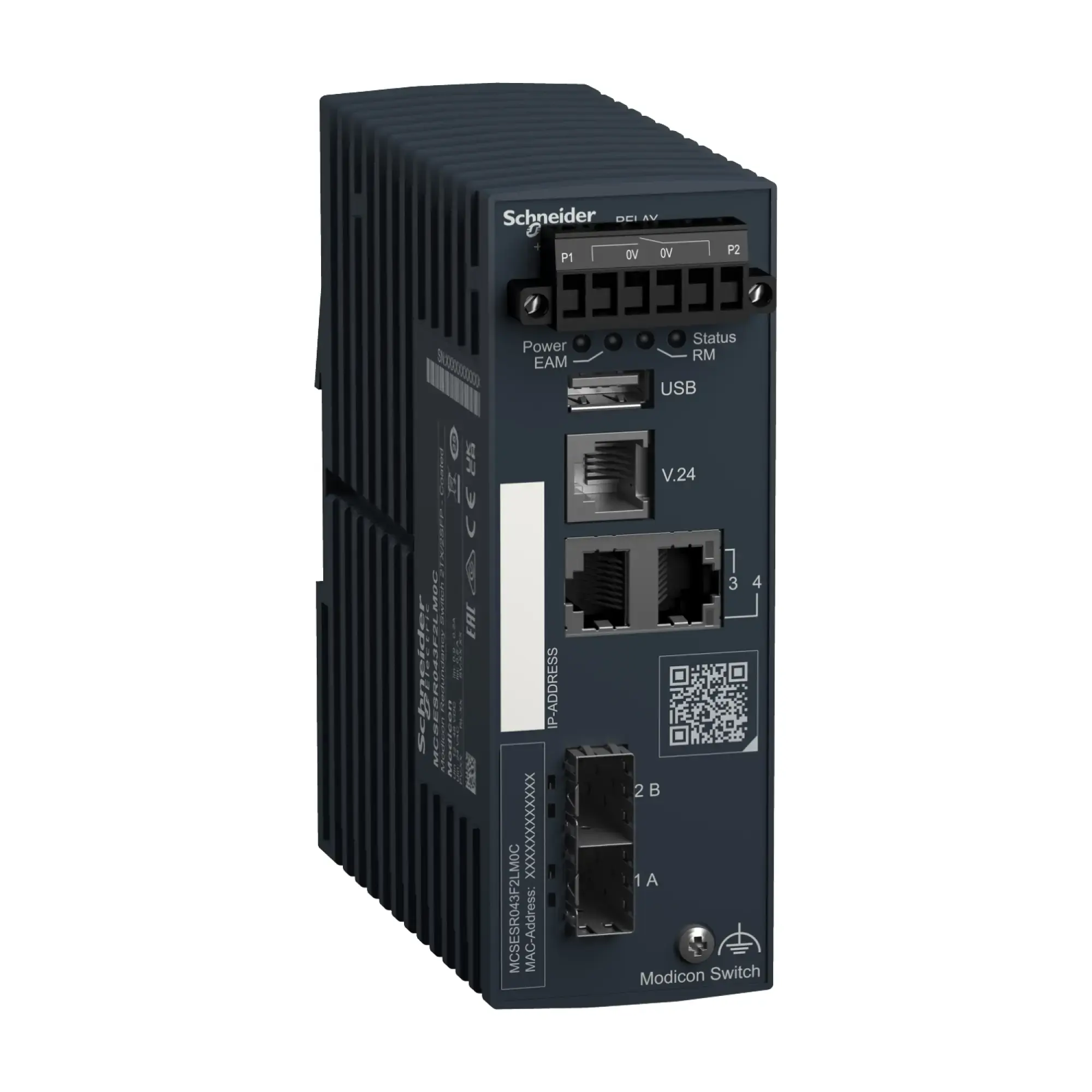 Schneider Electric MCSESR043F2LM0C Modicon Redundancy Switch - 2 Ports Kupfer (2TX 10/100 Mbit/s) + 2 SFP-Ports (10/100 Mbit/s), Schutzlackierung (img_001) Schneider Electric MCSESR043F2LM0C Modicon Redundancy Switch - 2 Ports Kupfer (2TX 10/100 Mbit/s) + 2 SFP-Ports (10/100 Mbit/s), Schutzlackierung (img_001)