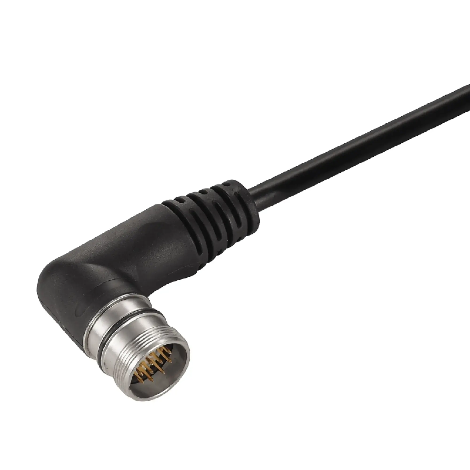 Weidmüller 1906290100 Sensor-actuator Cable (assembled), One end without connector, M23, External thread, Number of poles: 12, pin, 90&deg;, LED: No, Cable length: 1 m, Shi (img_001)