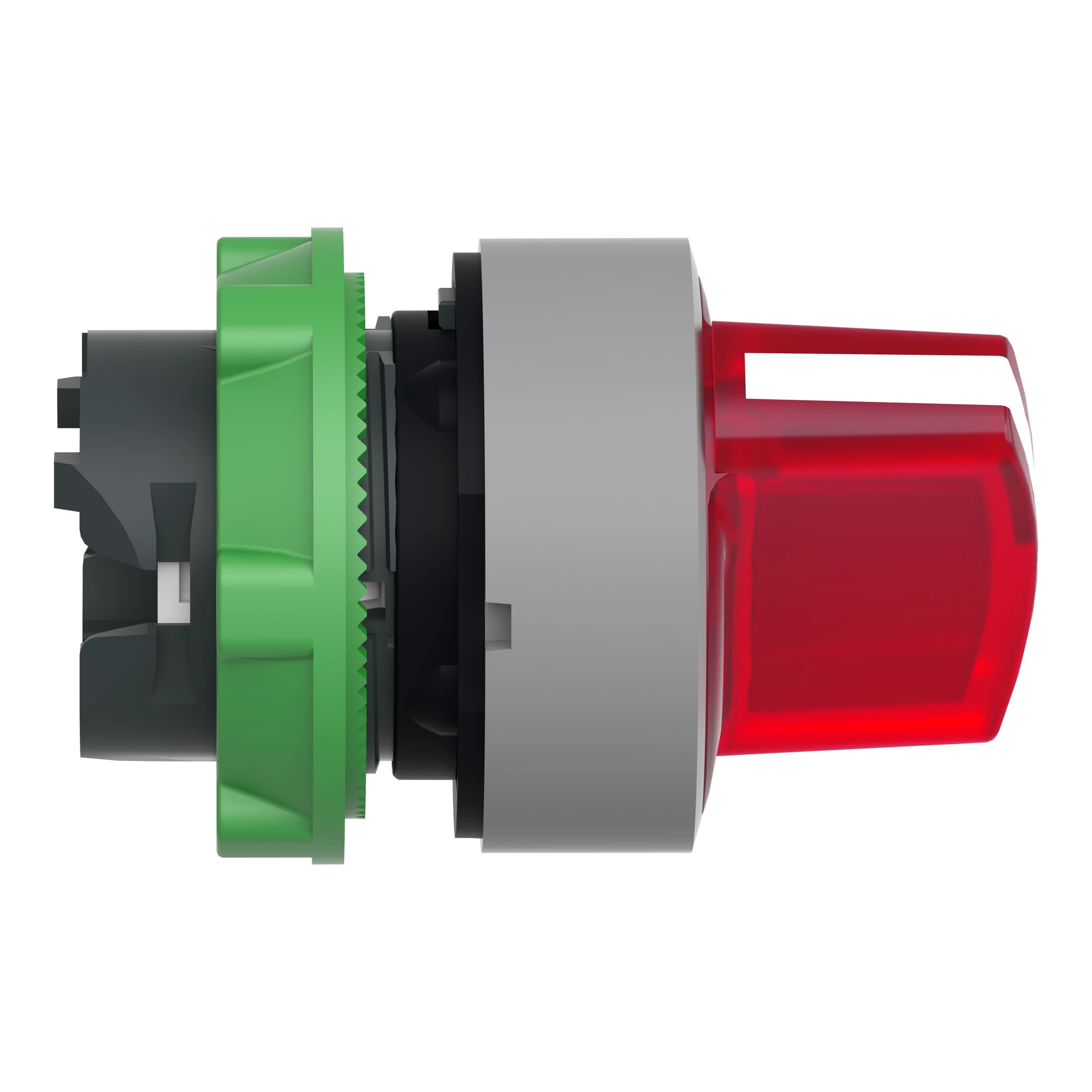 Schneider Electric ZB5AK1243C0 Illuminated selector switch, front element, Harmony XB5, plastic, 22mm red, for universal LED, 2 positions, latching (img_002)