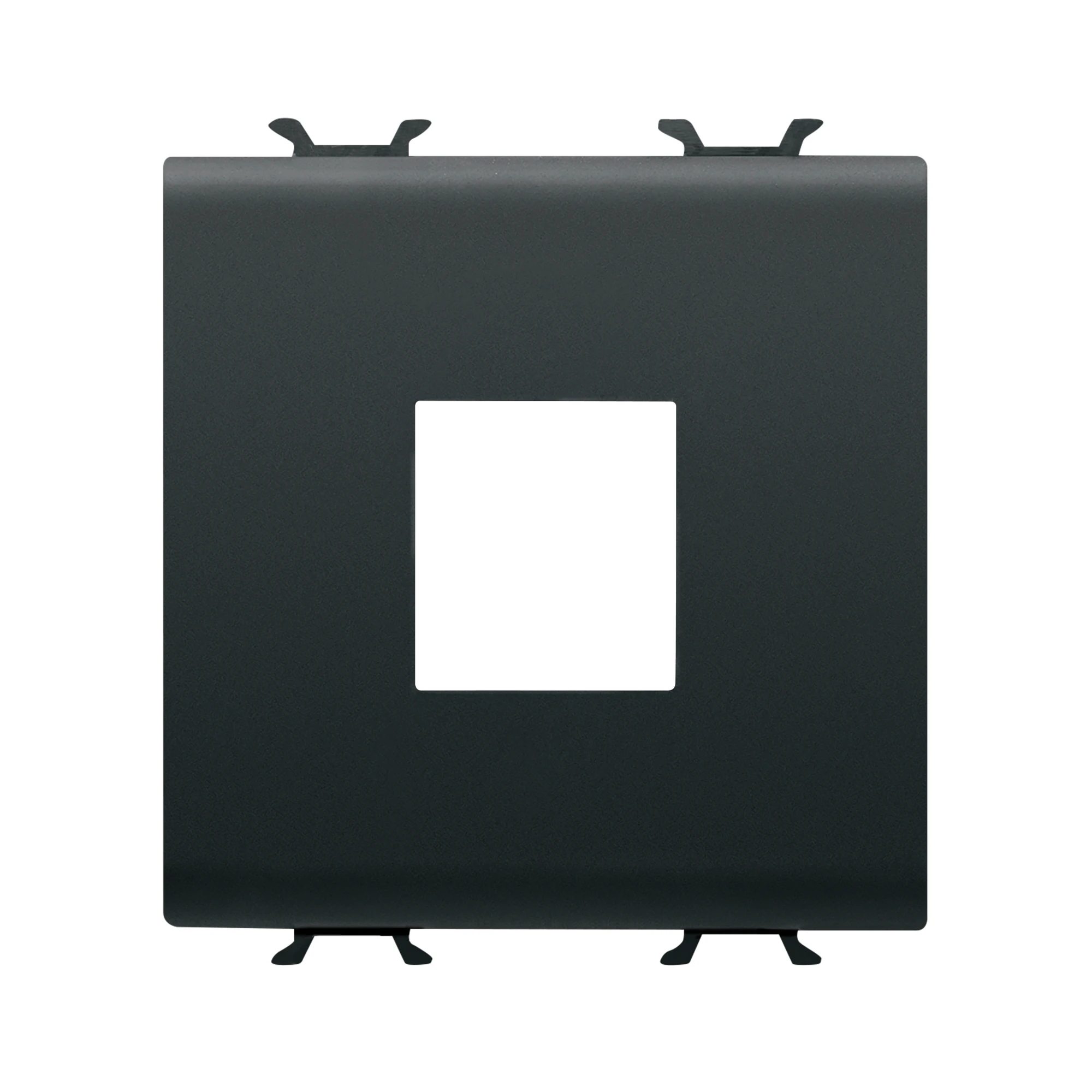 GEWISS GW12433 ADAPTER FOR HOUSING DATA CONNECTORS - TYPE AMP/KEYSTONE JACK - 2 MODULE - SATIN BLACK - CHORUSMART (img_001)