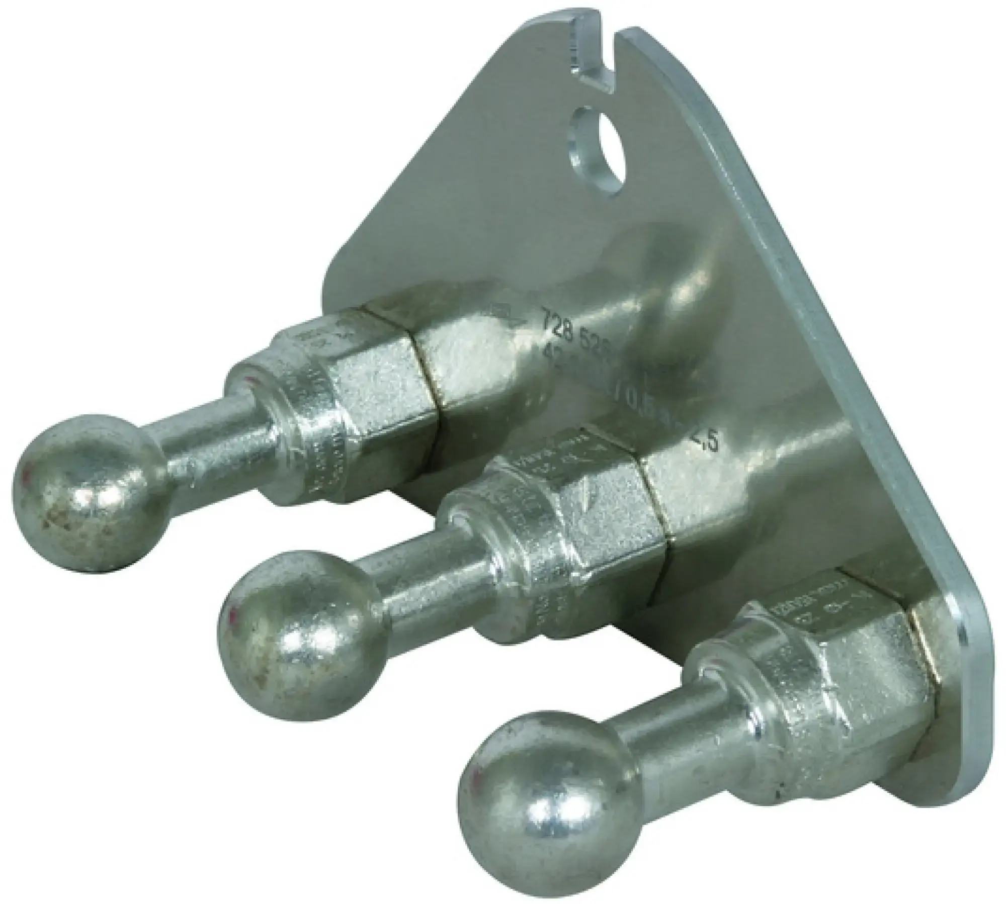 Dehn 728526 Earth connecting plate with bore 12.5mm and 3 fixed ball points D 25mm (img_003)