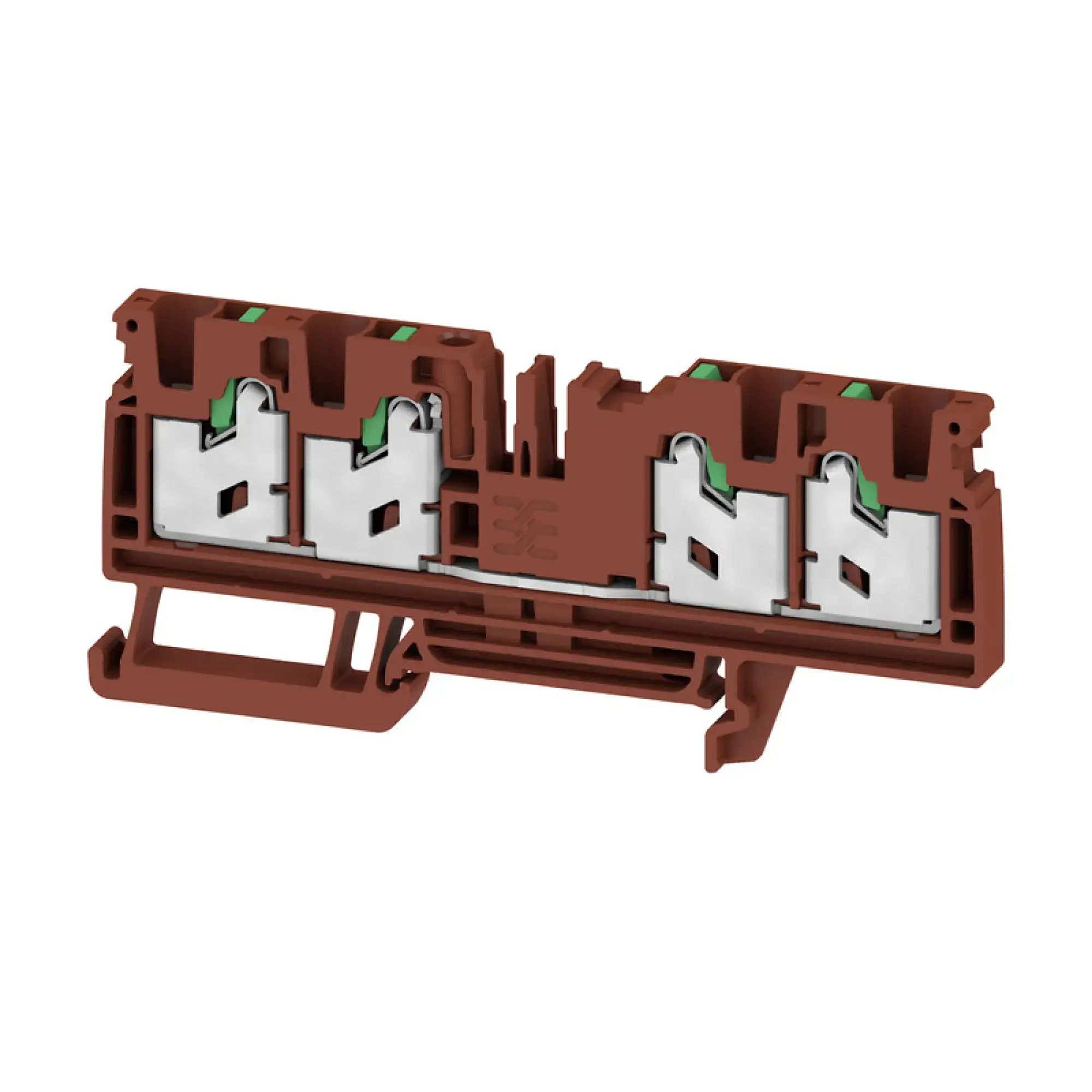 Weidmüller 3109570000 Feed-through terminal block, SNAP IN, brown, 4 mm², 32 A, 1000 V, Number of connections: 4 S4C 4 BR (img_001) Weidmüller 3109570000 Feed-through terminal block, SNAP IN, brown, 4 mm², 32 A, 1000 V, Number of connections: 4 S4C 4 BR (img_001)